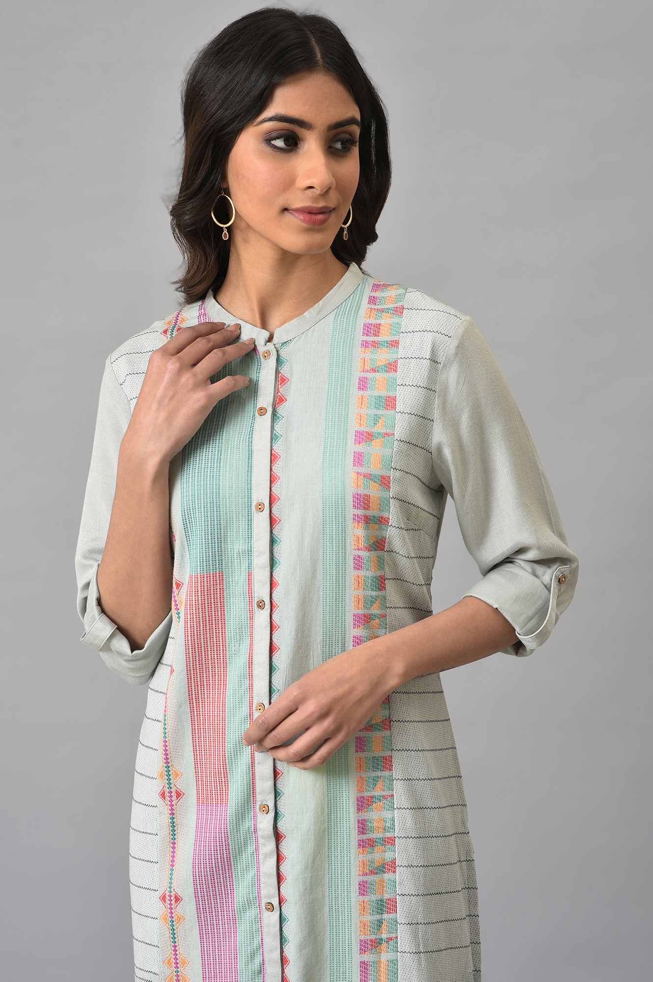 Light Blue Dobby kurta - Image 5