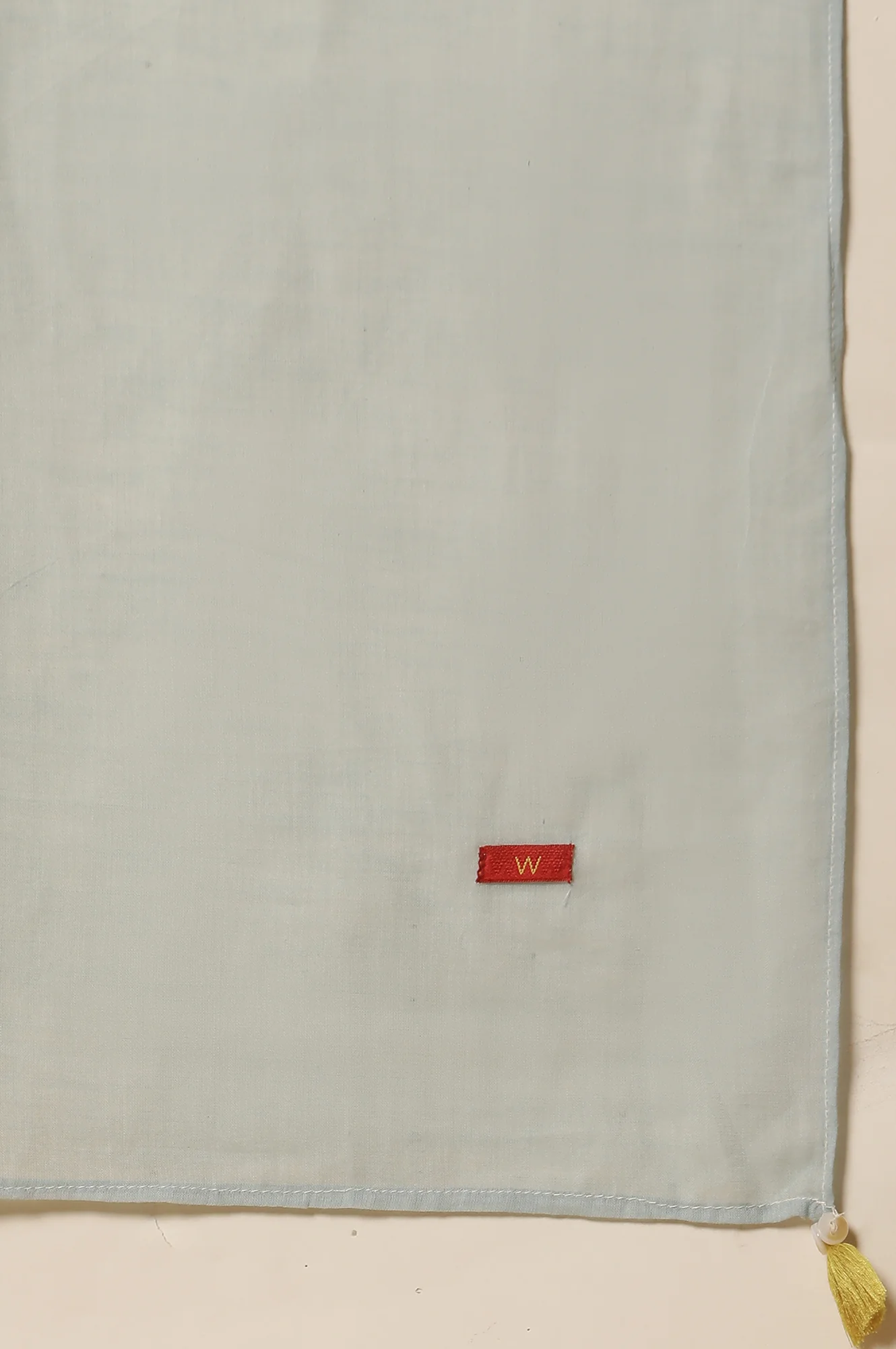Light Blue Yarn Dyed Kurta, Tights And Dupatta Set - Image 10