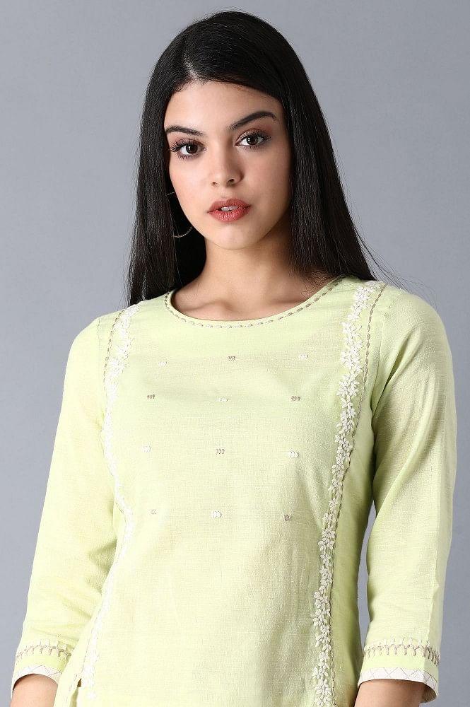 Lime Khadi kurta - Image 6