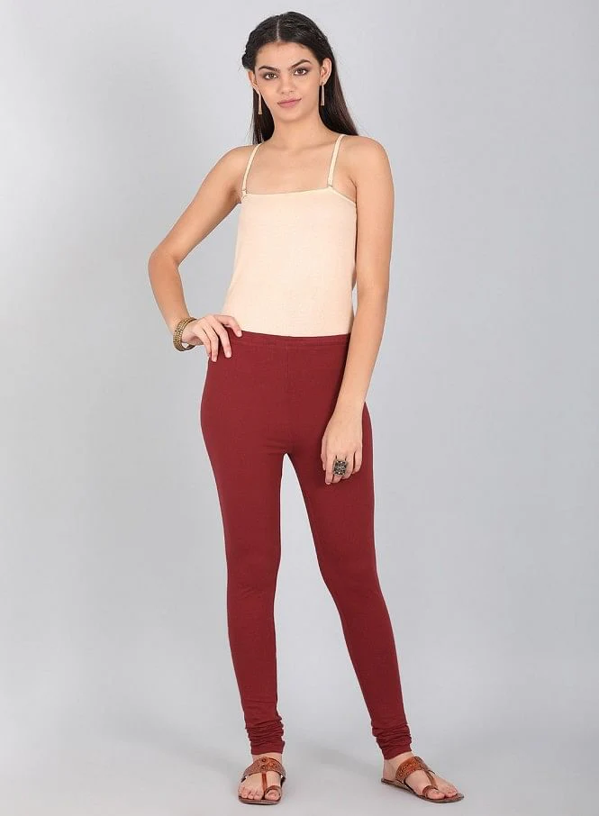 Maroon Knitted Churidar - Image 8