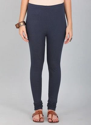 Navy Knitted Churidar - Image 2