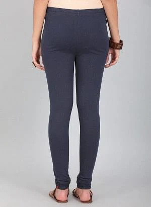 Navy Knitted Churidar - Image 5