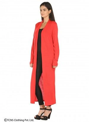 Peach-coloured Long Cardigan - Image 2