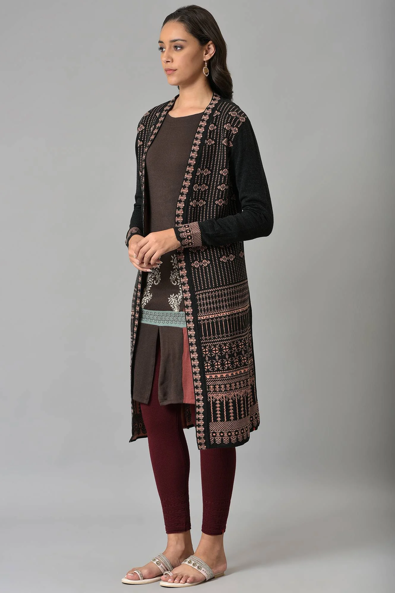 Peach Knitted Cardigan - Image 3
