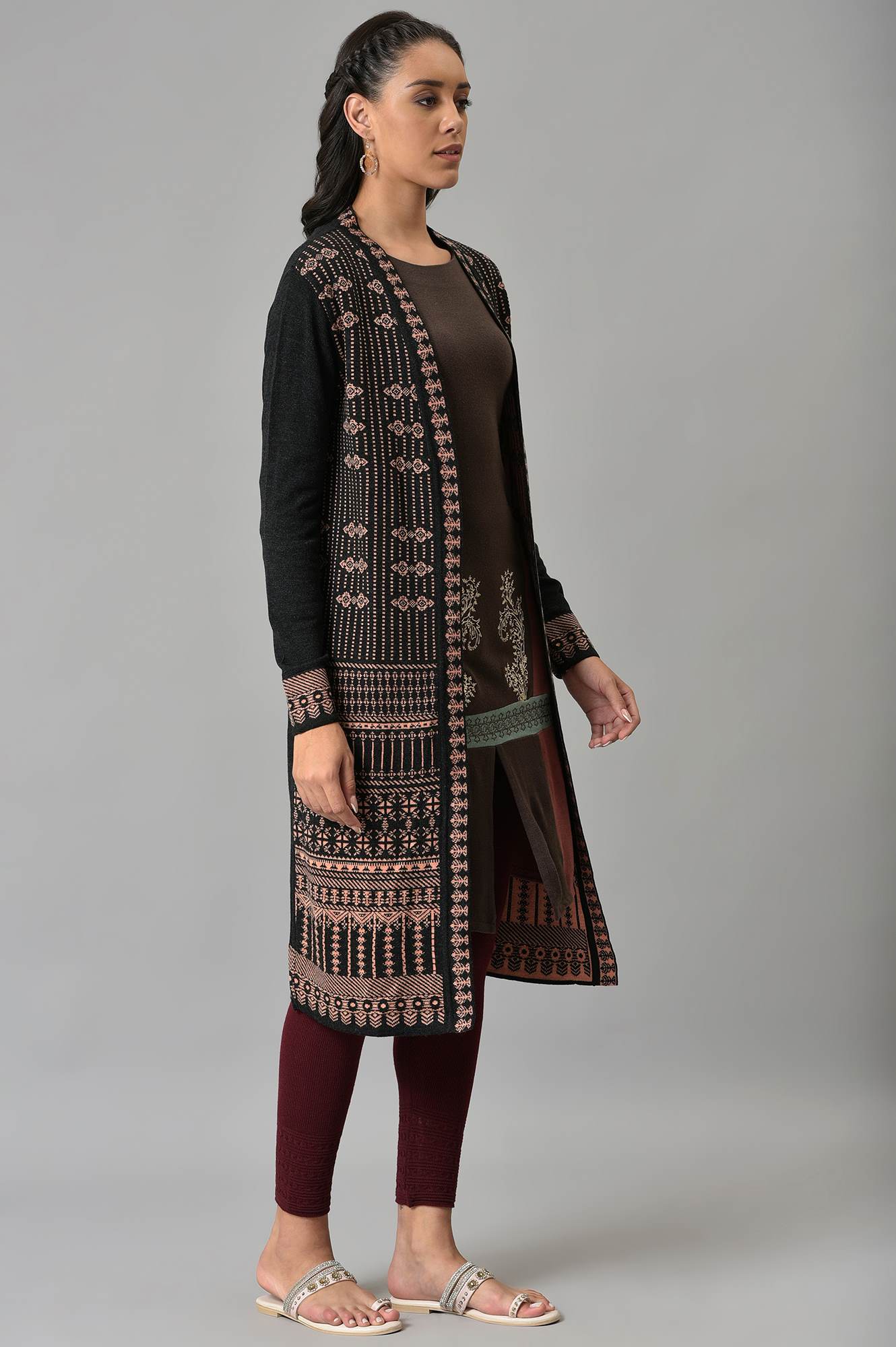 Peach Knitted Cardigan - Image 4