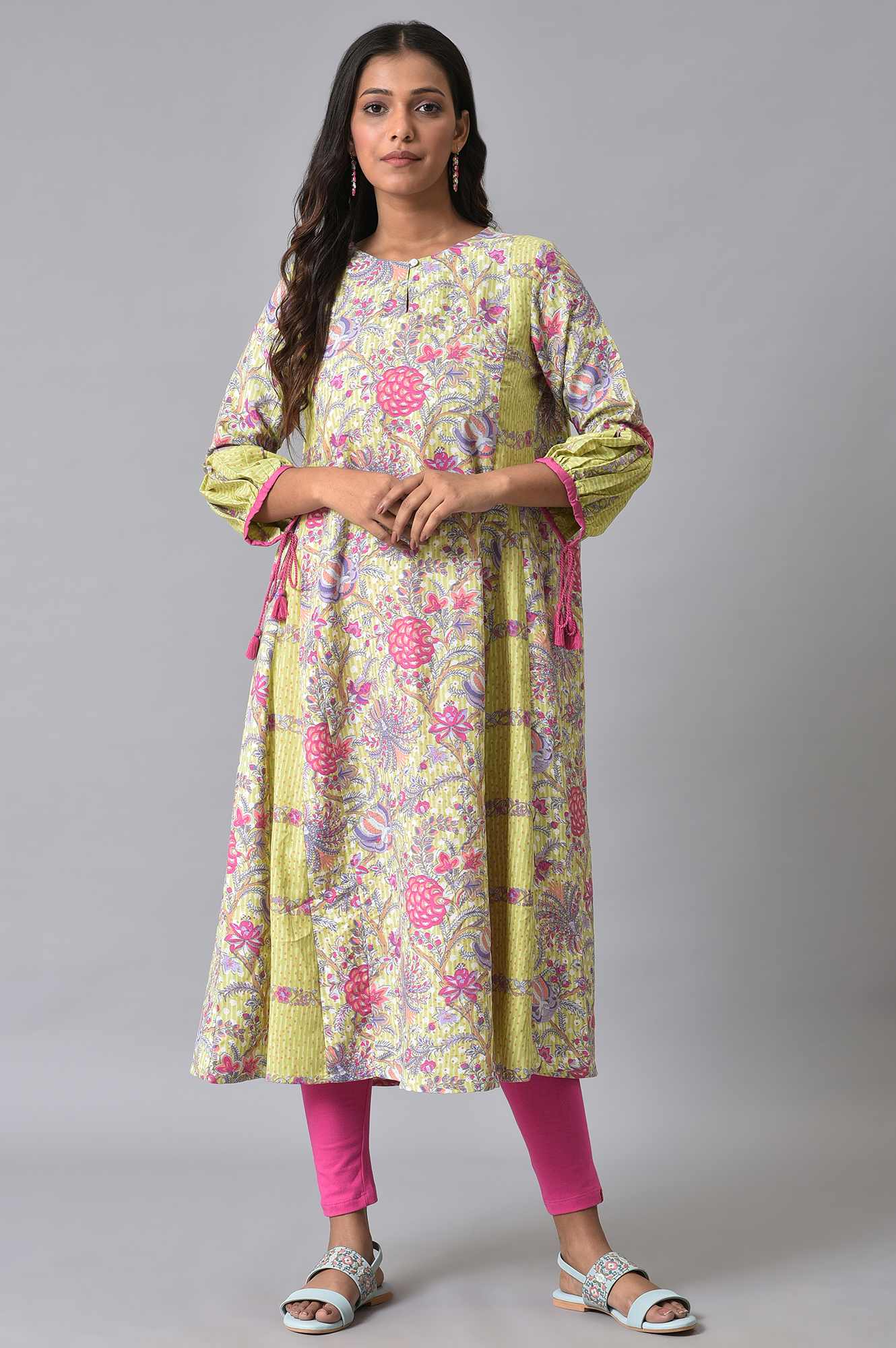 Pink Cotton Jersey Tights - Image 5