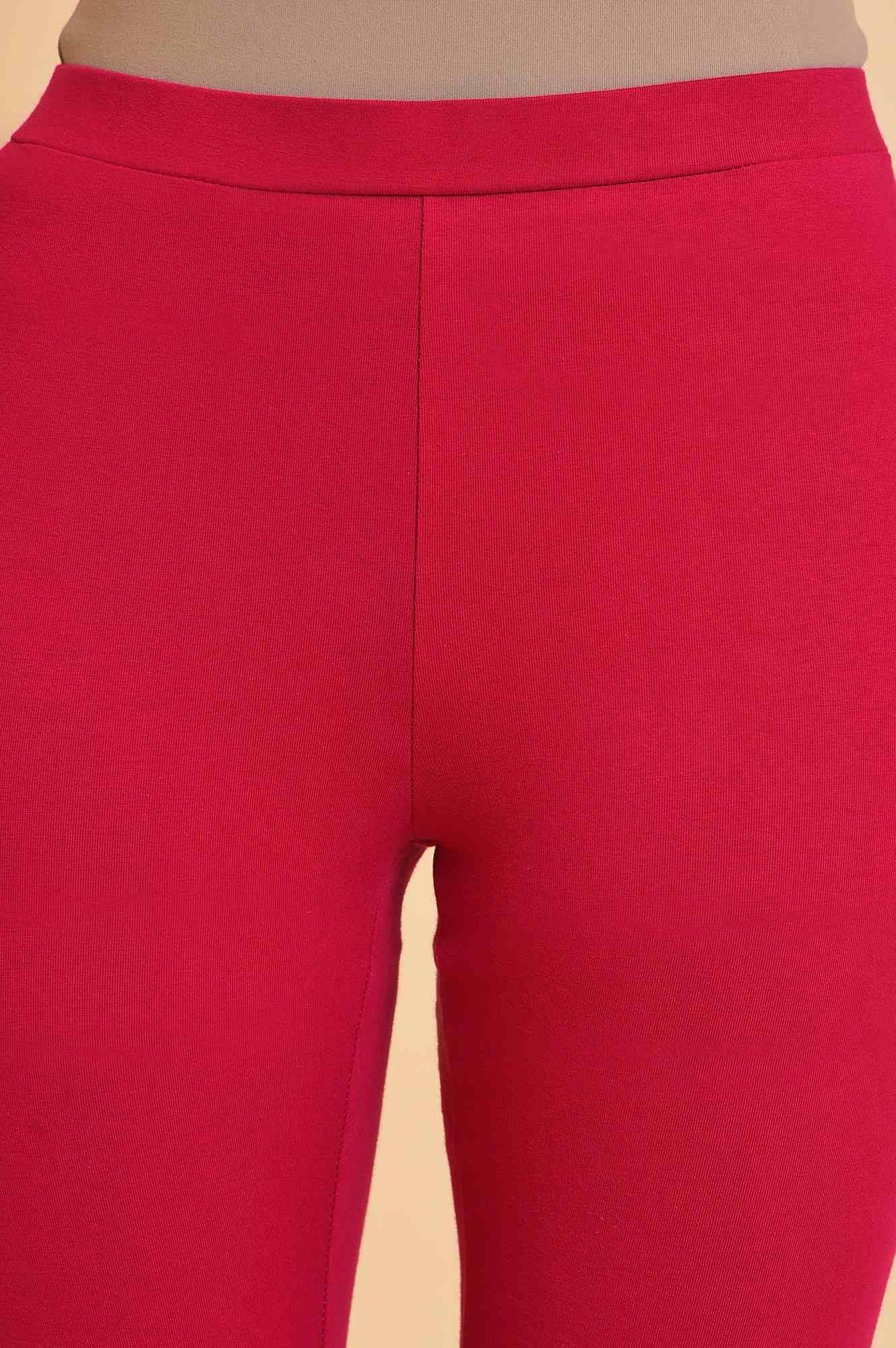 Pink Cotton Jersey Tights - Image 6