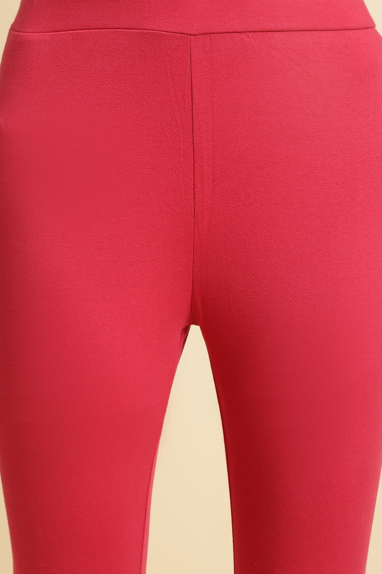 Pink Cotton Jersey Tights - Image 7