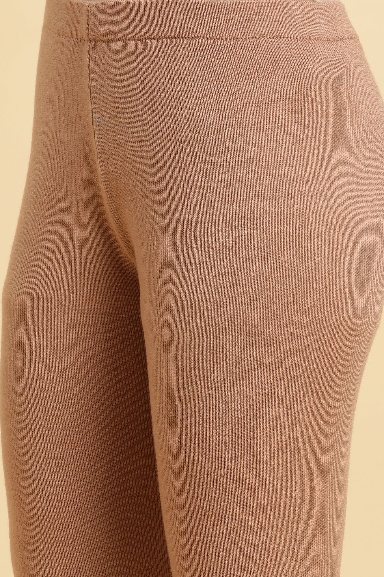 Pink Embroidered Winter Kurta And Tights Set - Image 9