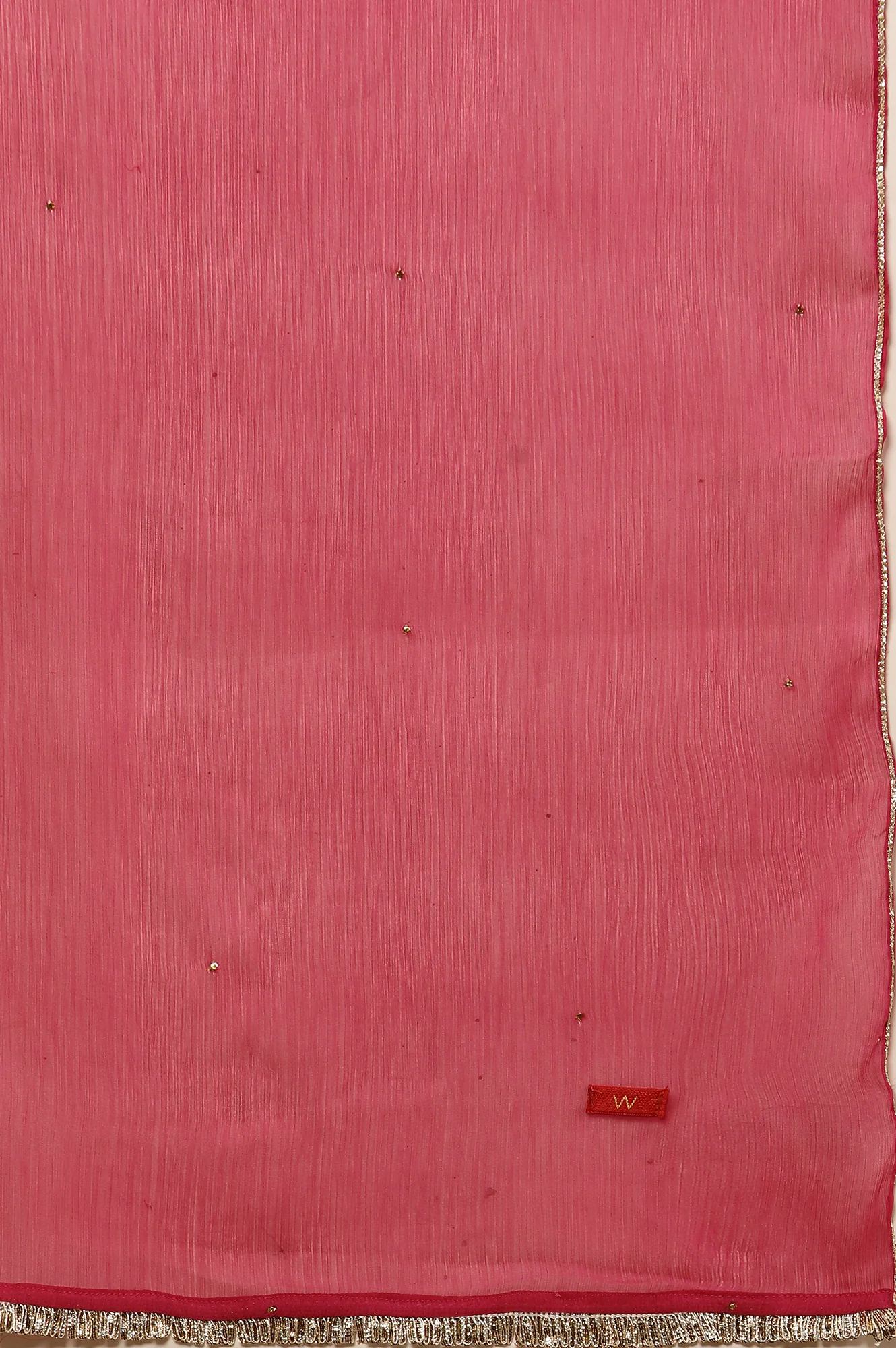 Pink Glitter Printed Embellished Kurta, Parallel Pants And Dupatta Set - Image 10