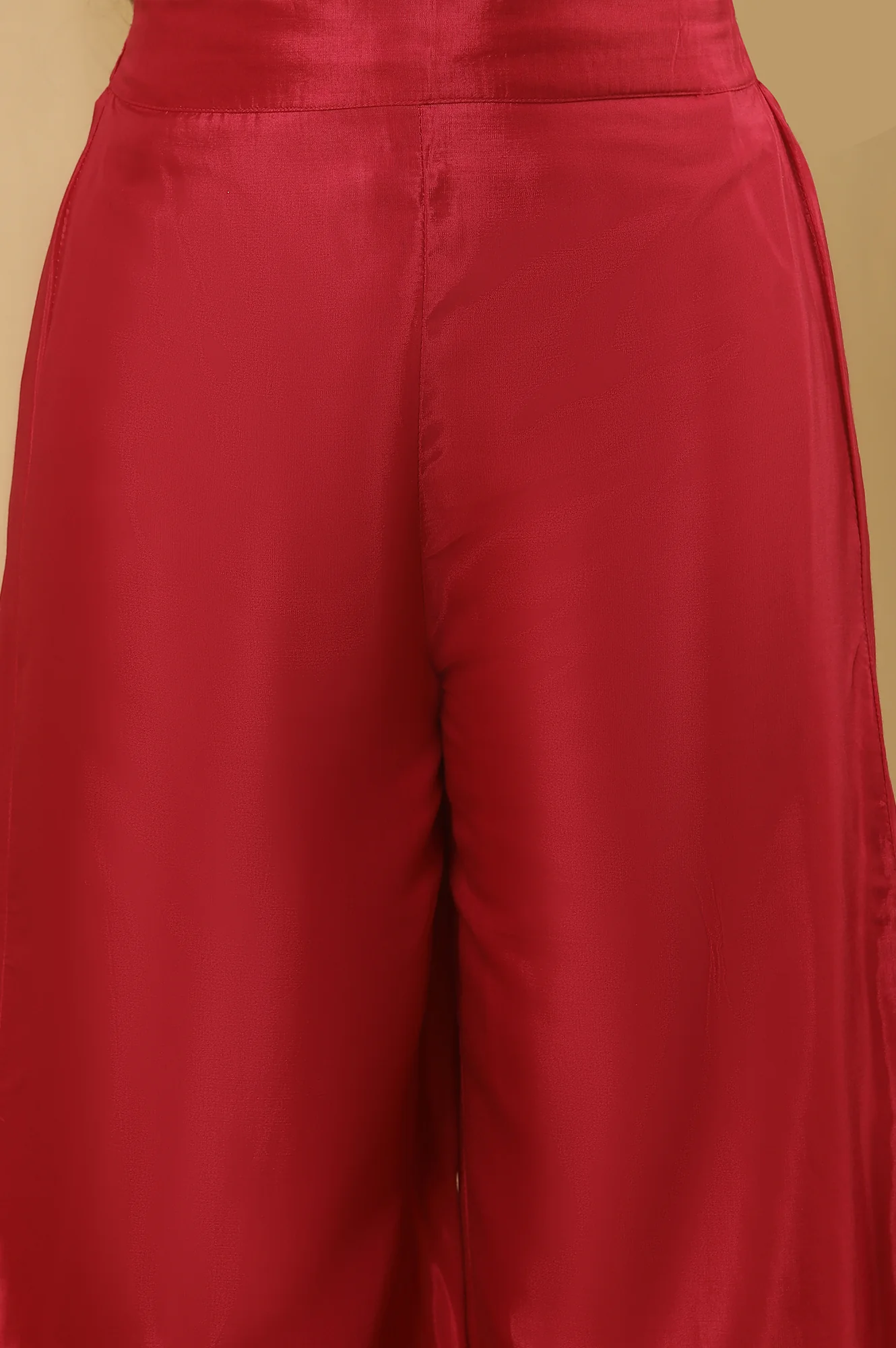 Pink Mock Layer Printed Kurta And Parallel Pants Set - Image 8