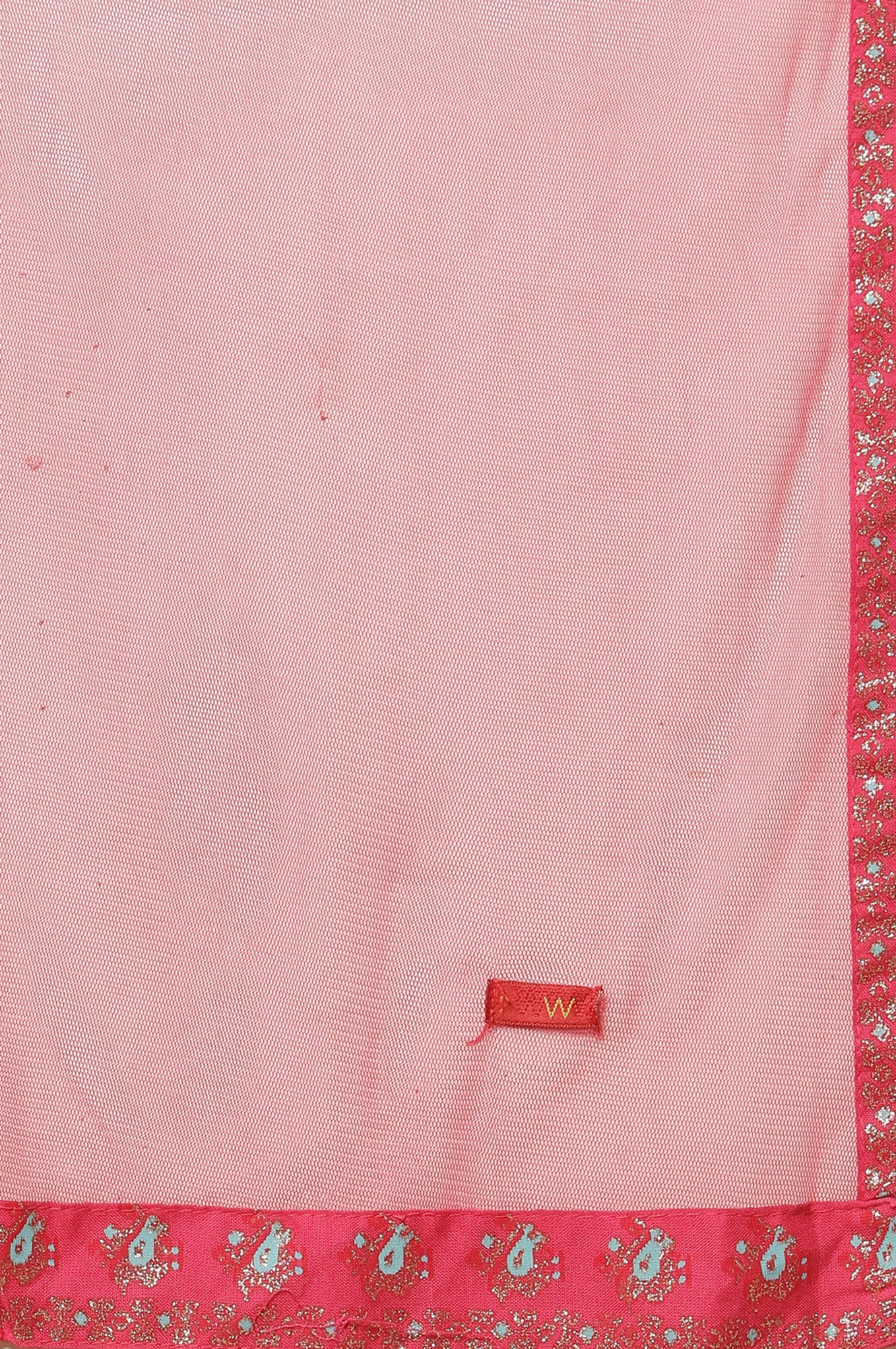 Pink Printed A-Line Kurta, Parallel Pants And Dupatta Set - Image 10