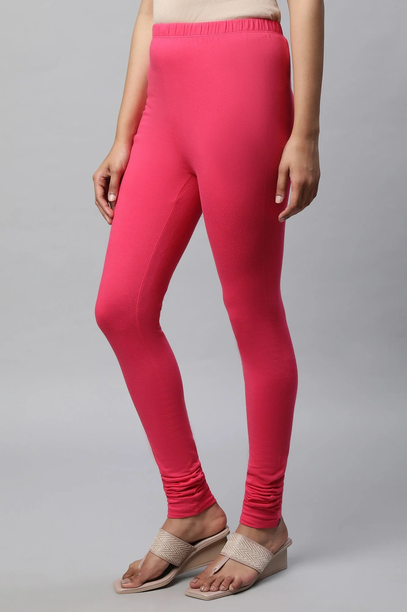 Pink Skin Fit Churidar - Image 3