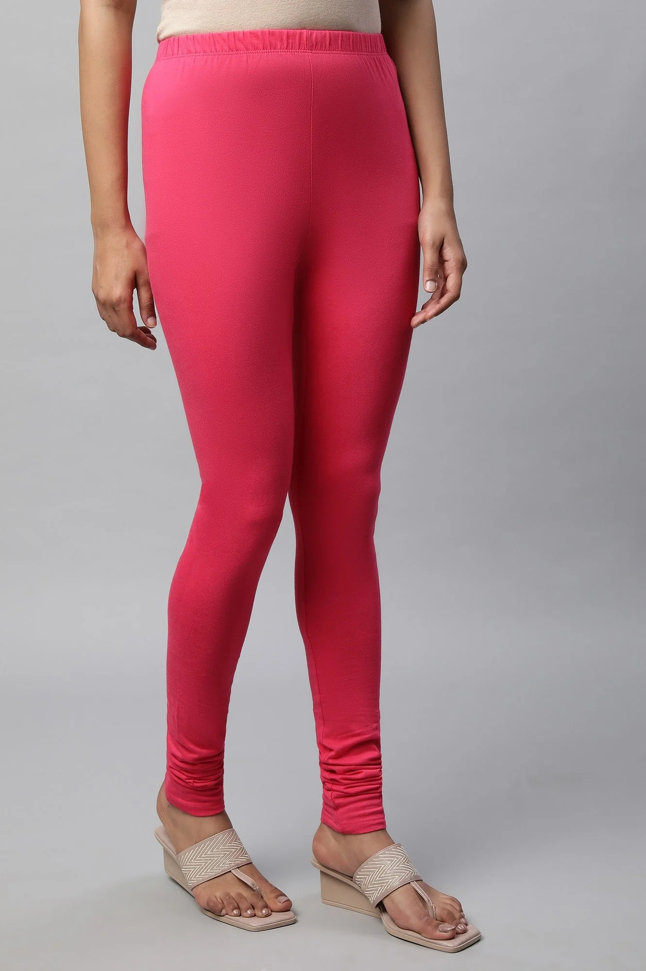 Pink Skin Fit Churidar - Image 4