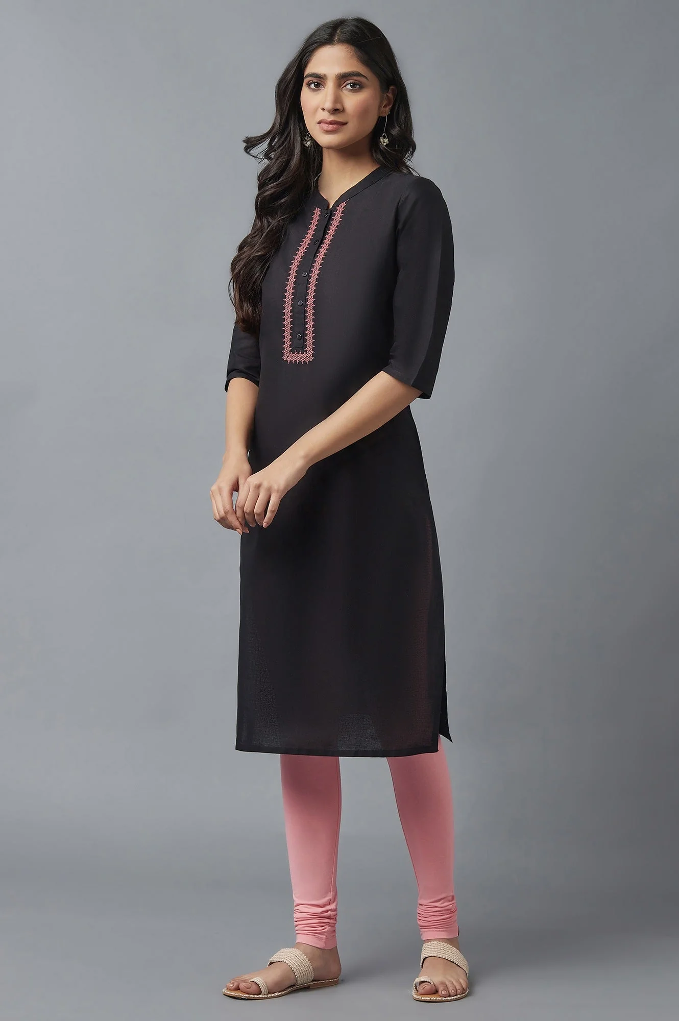 Pink Skin Fit Churidar - Image 5