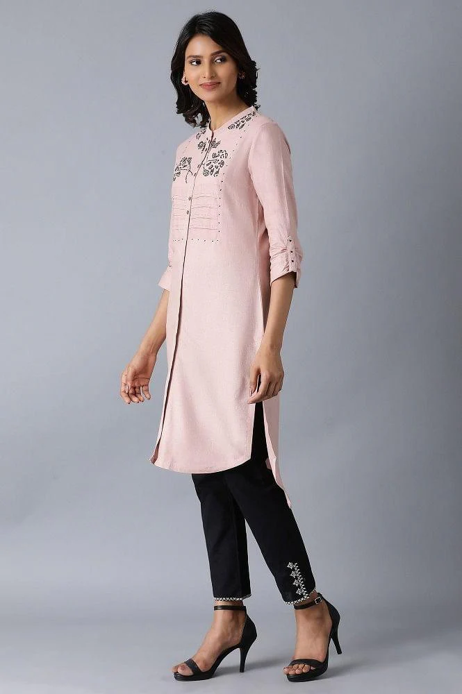 Pink Straight kurta - Image 3