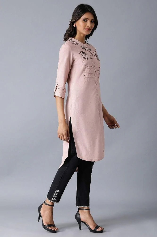 Pink Straight kurta - Image 4