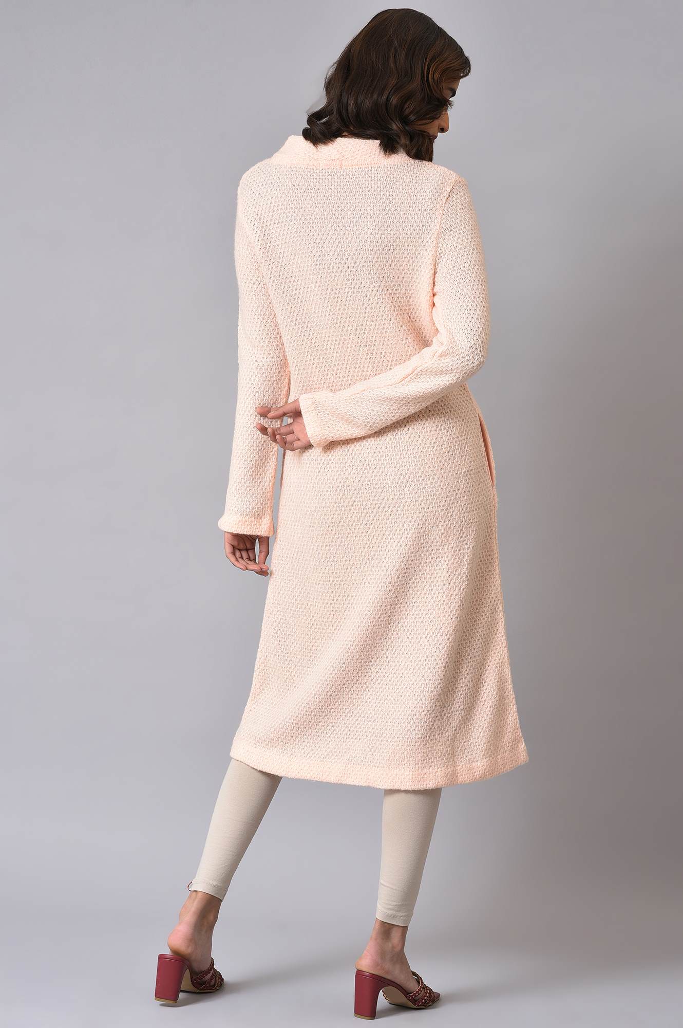 Pink Winter Women Cardigan - Image 2