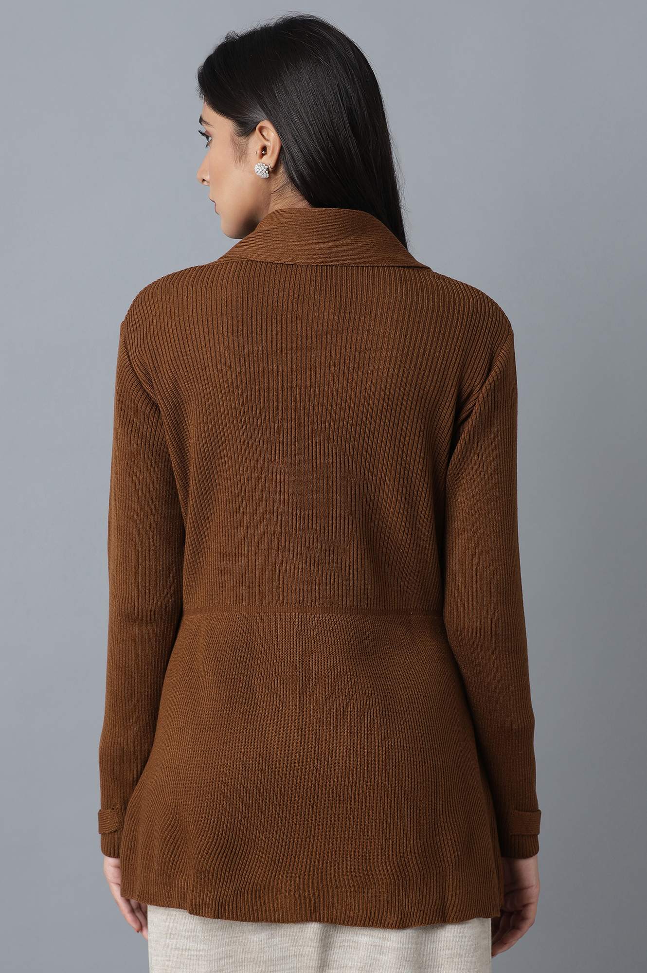 Pumpkin Orange Cardigan - Image 2