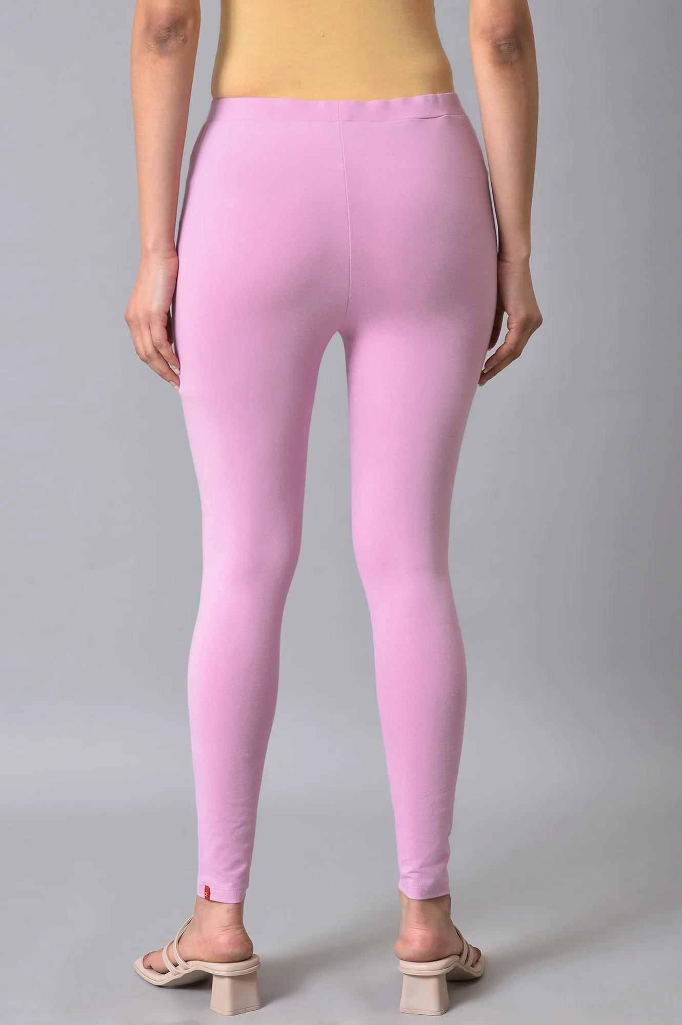 Purple Cotton Jersey Tights - Image 2