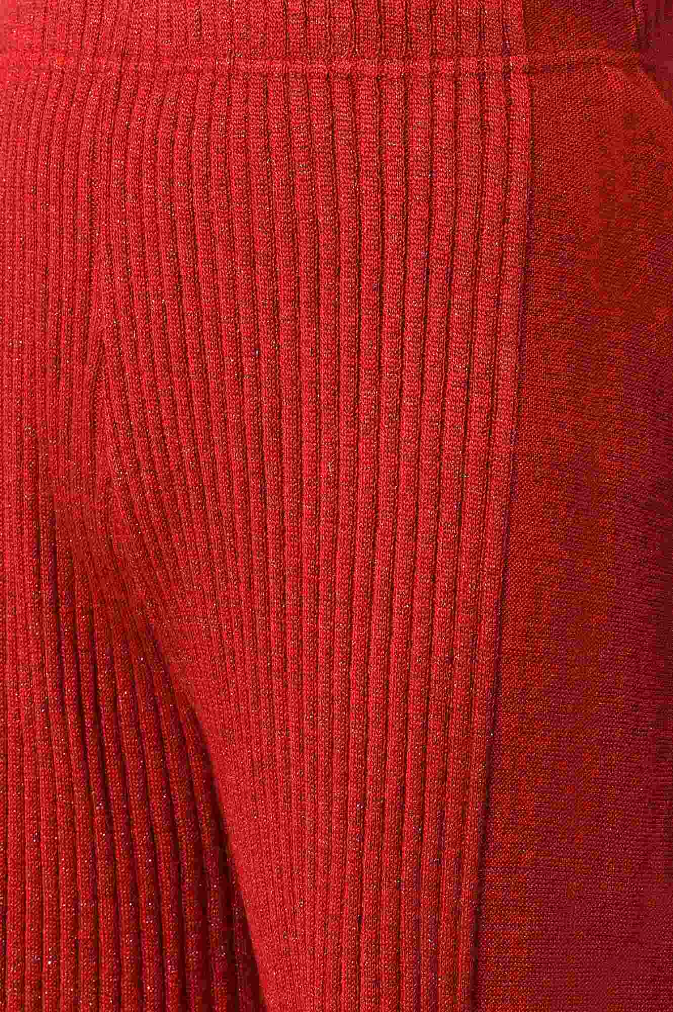Red Solid Wide Leg Acrylic Palazzo With Elasticated Waist - Image 7