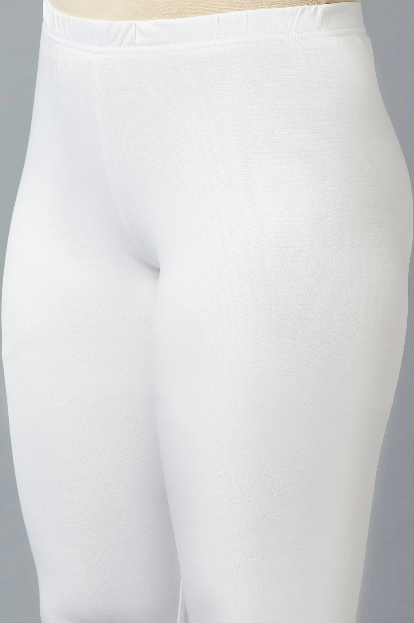 Shimmer White Skin Fit Churidar - Image 6