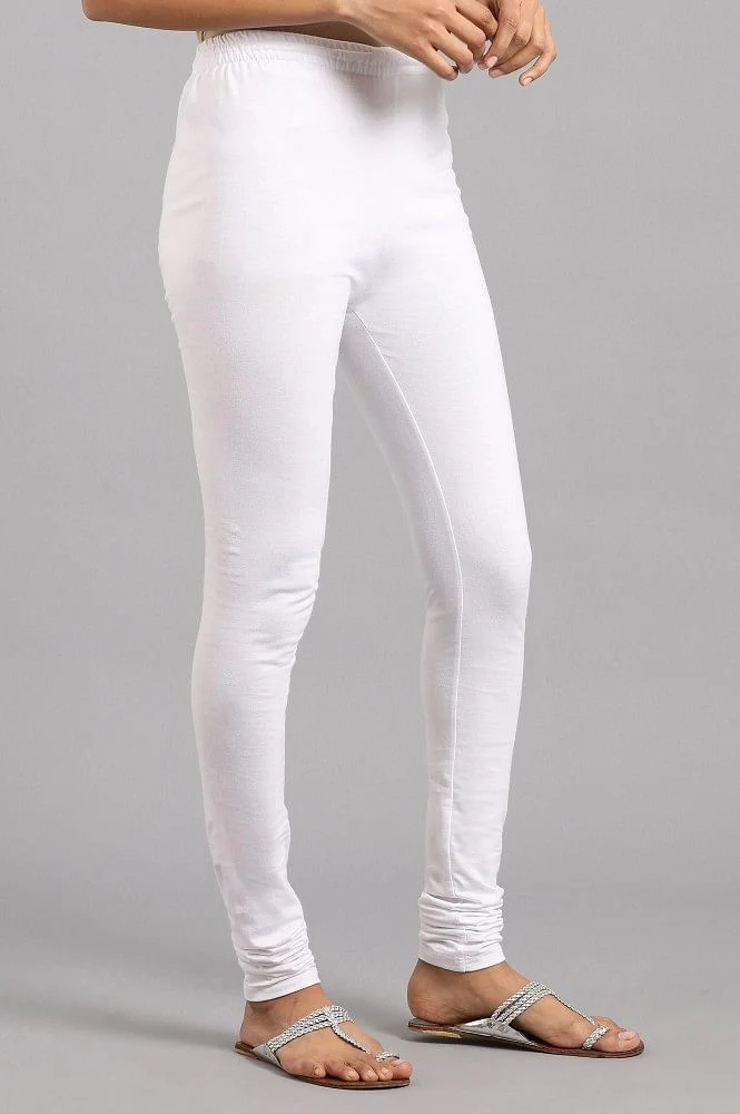 White Knitted Churidar - Image 4
