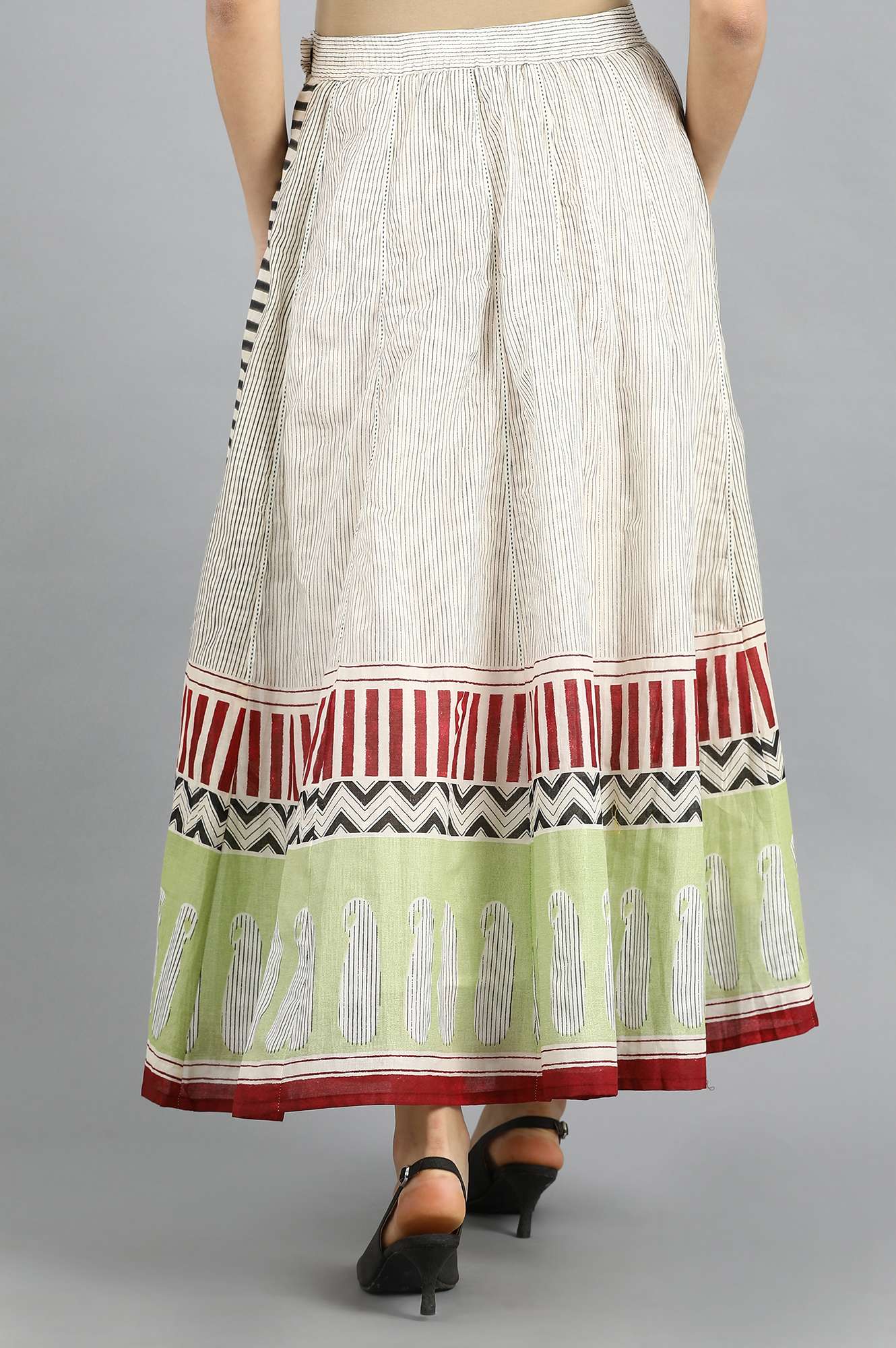 White Printed Skirt - Image 5