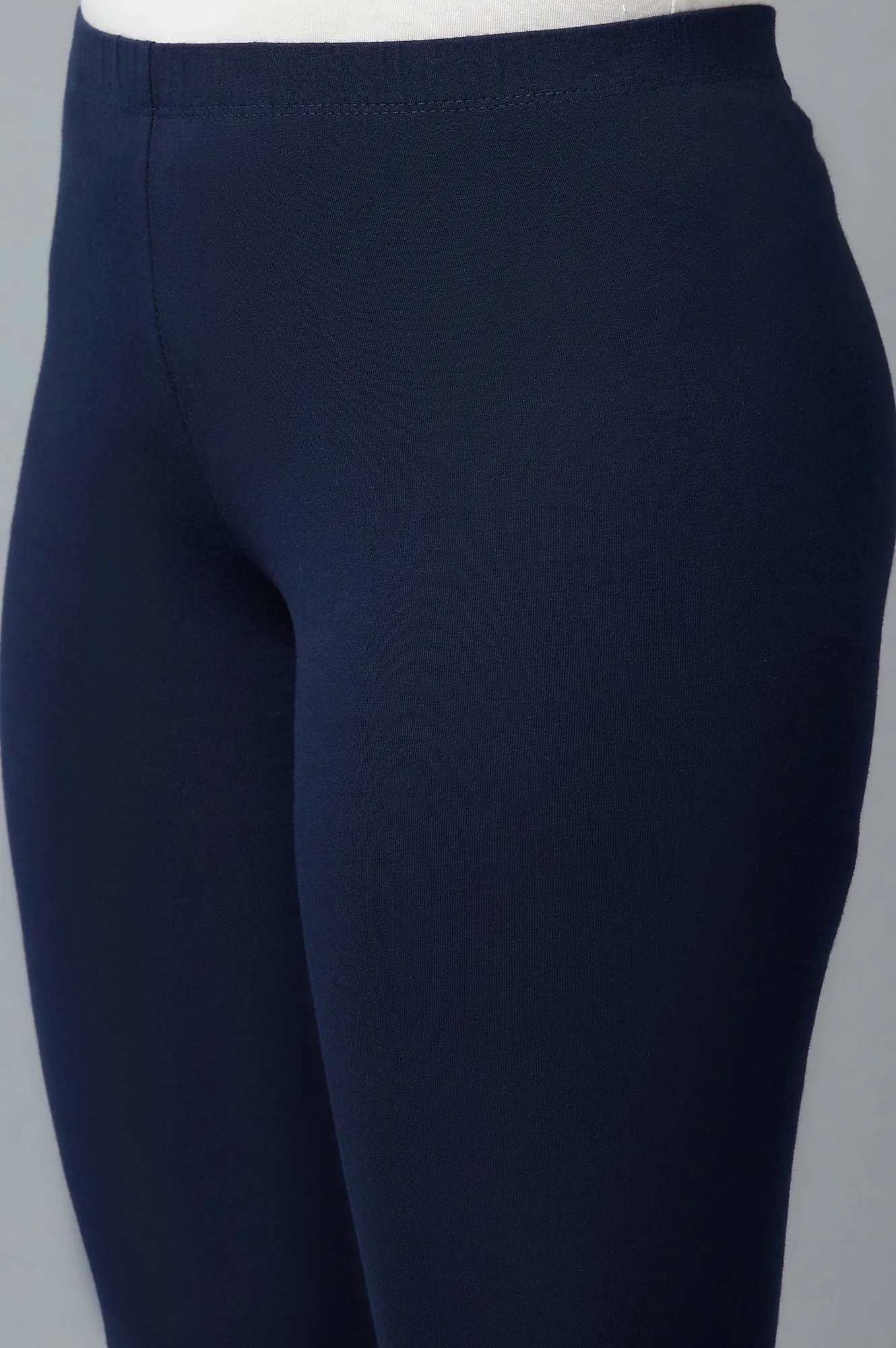 Women Blue Ankle Length Cotton Lycra Churidar - Image 6