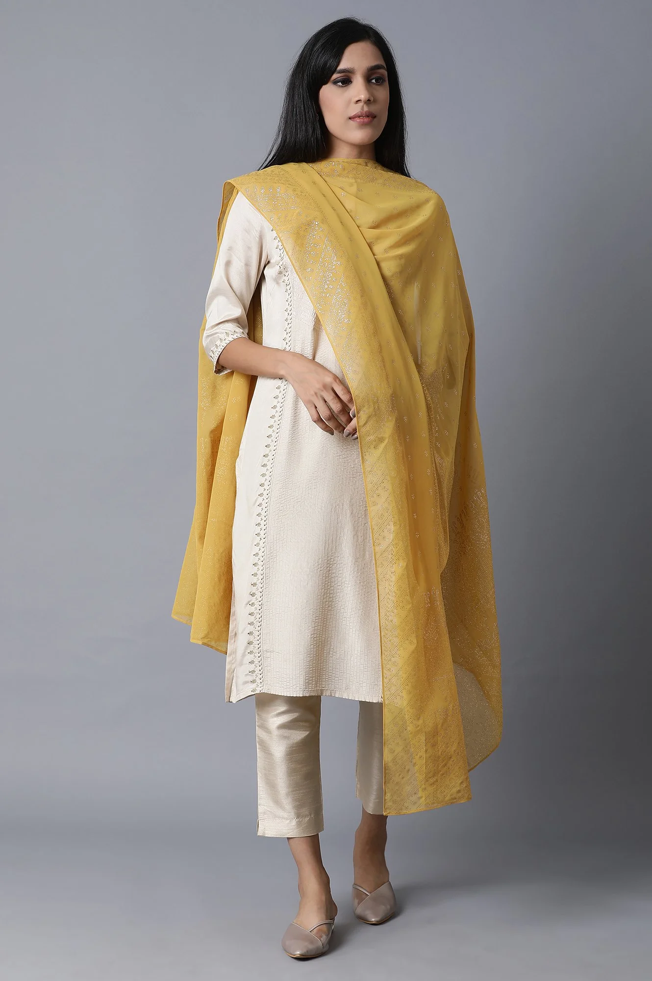 Yellow Chiffon Drape - Image 2