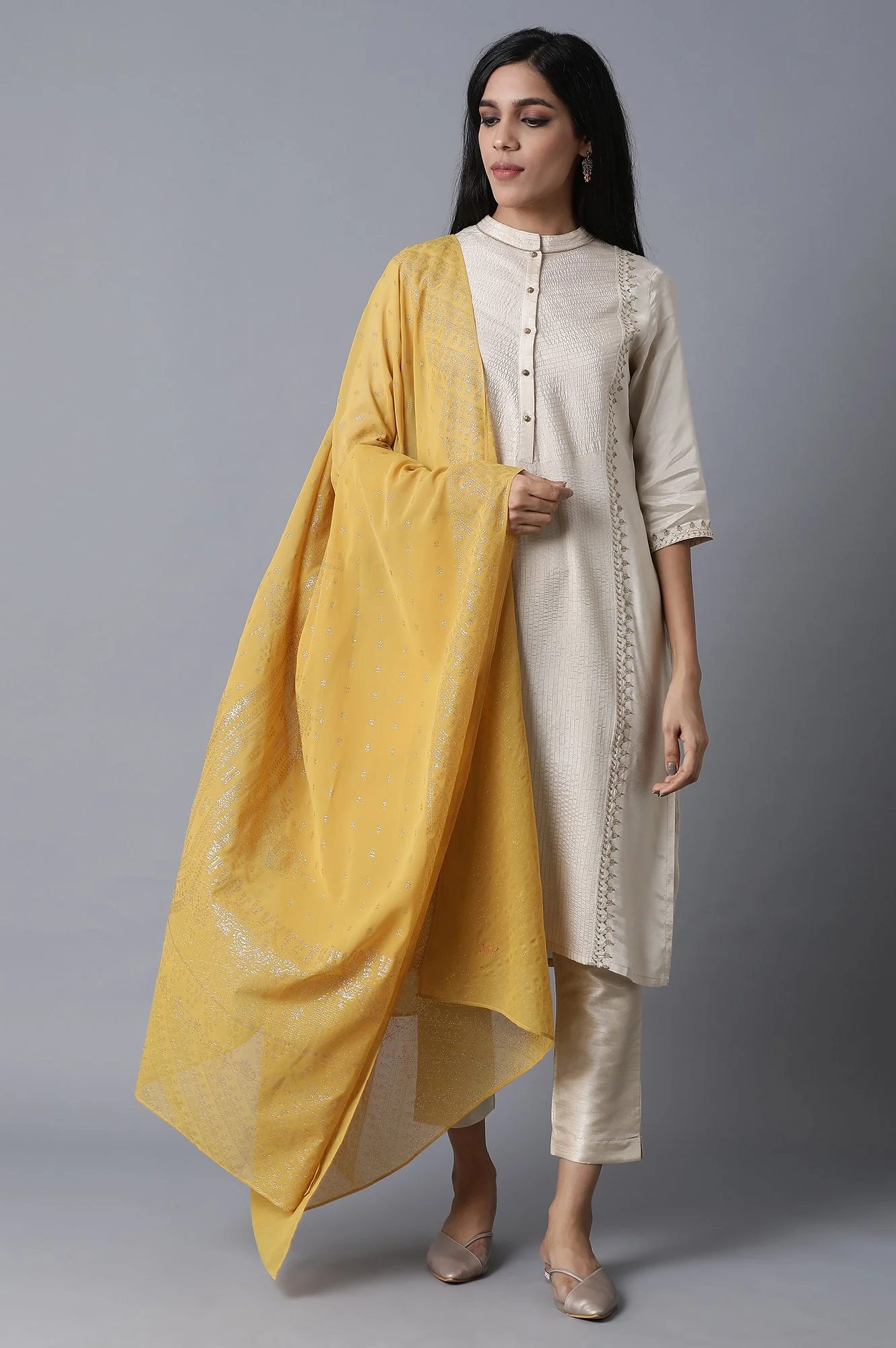 Yellow Chiffon Drape - Image 3