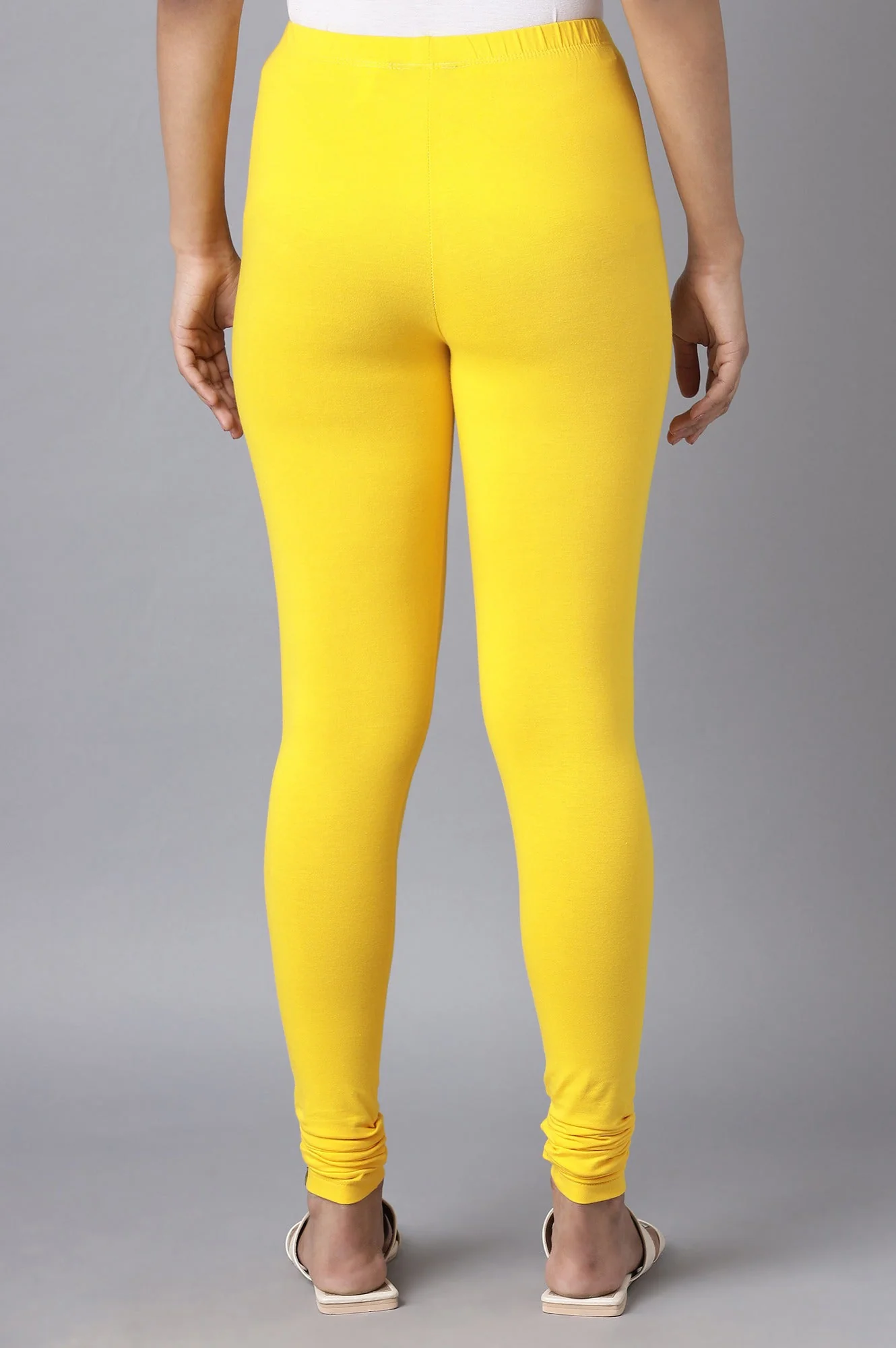 Yellow Skin Fit Churidar - Image 2