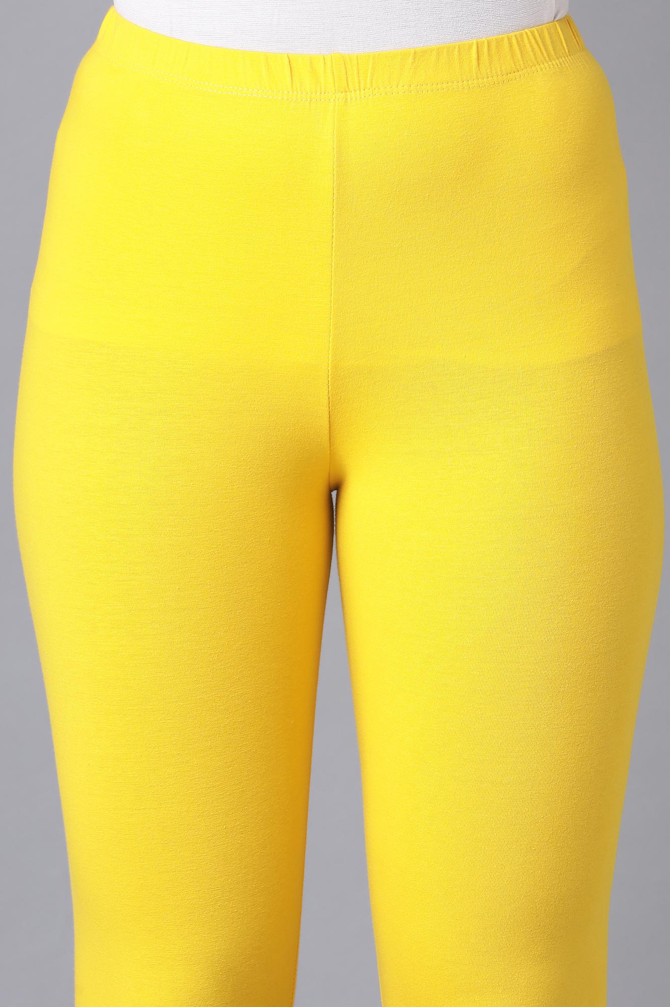 Yellow Skin Fit Churidar - Image 6