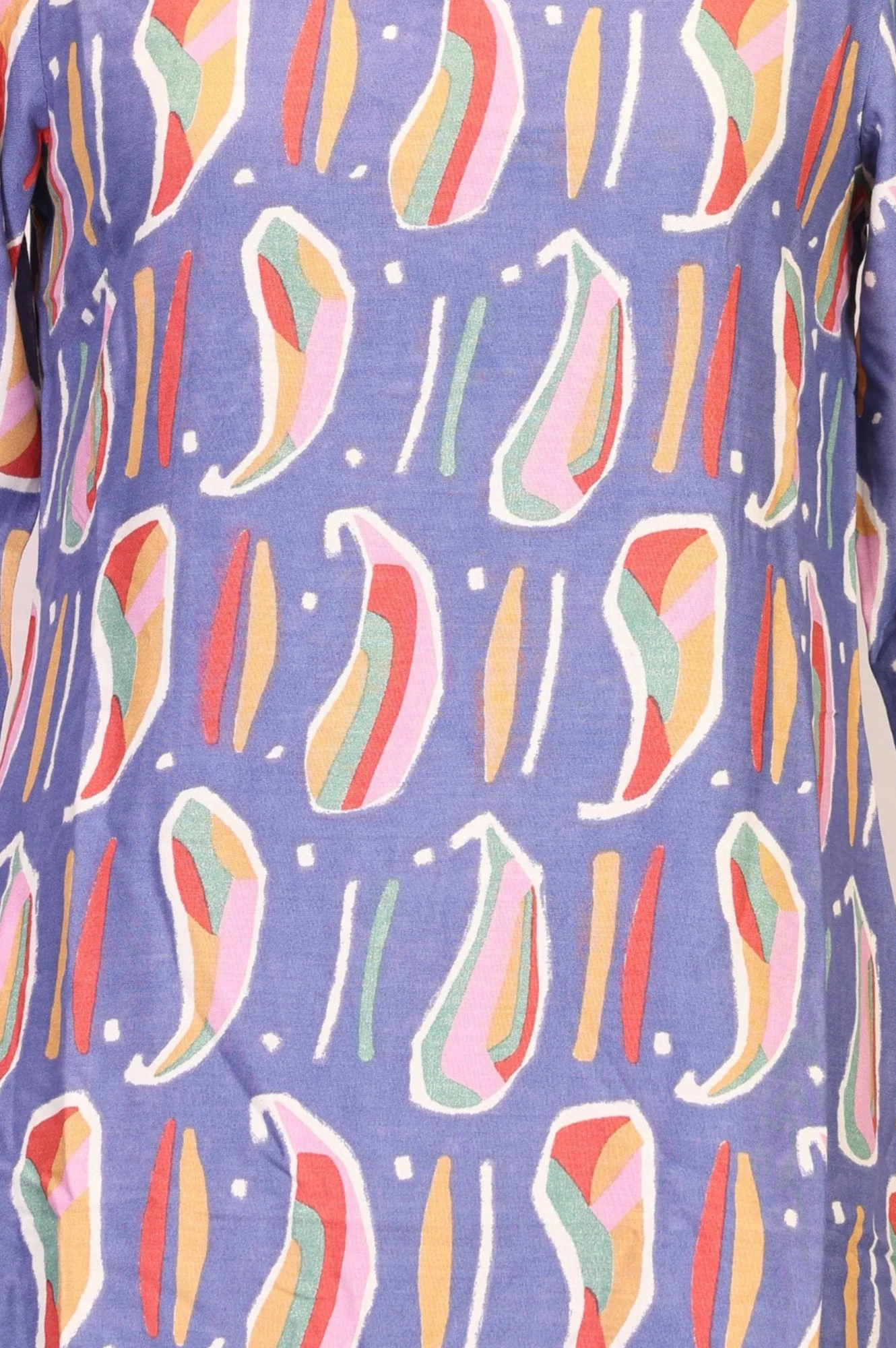 Purple Abstract Straight Kurta - Image 2