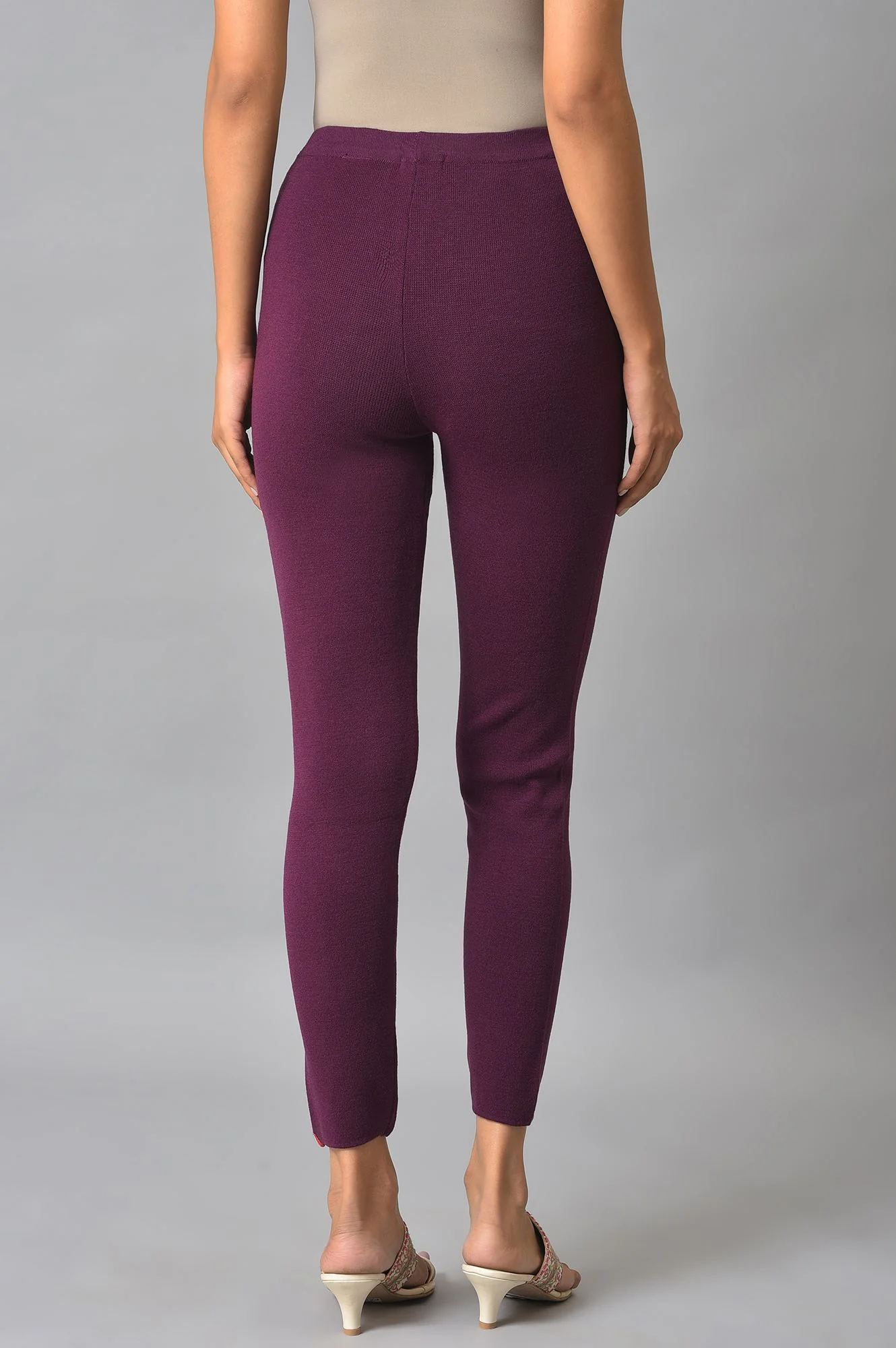 Purple Knitted Winter Tights - Image 2