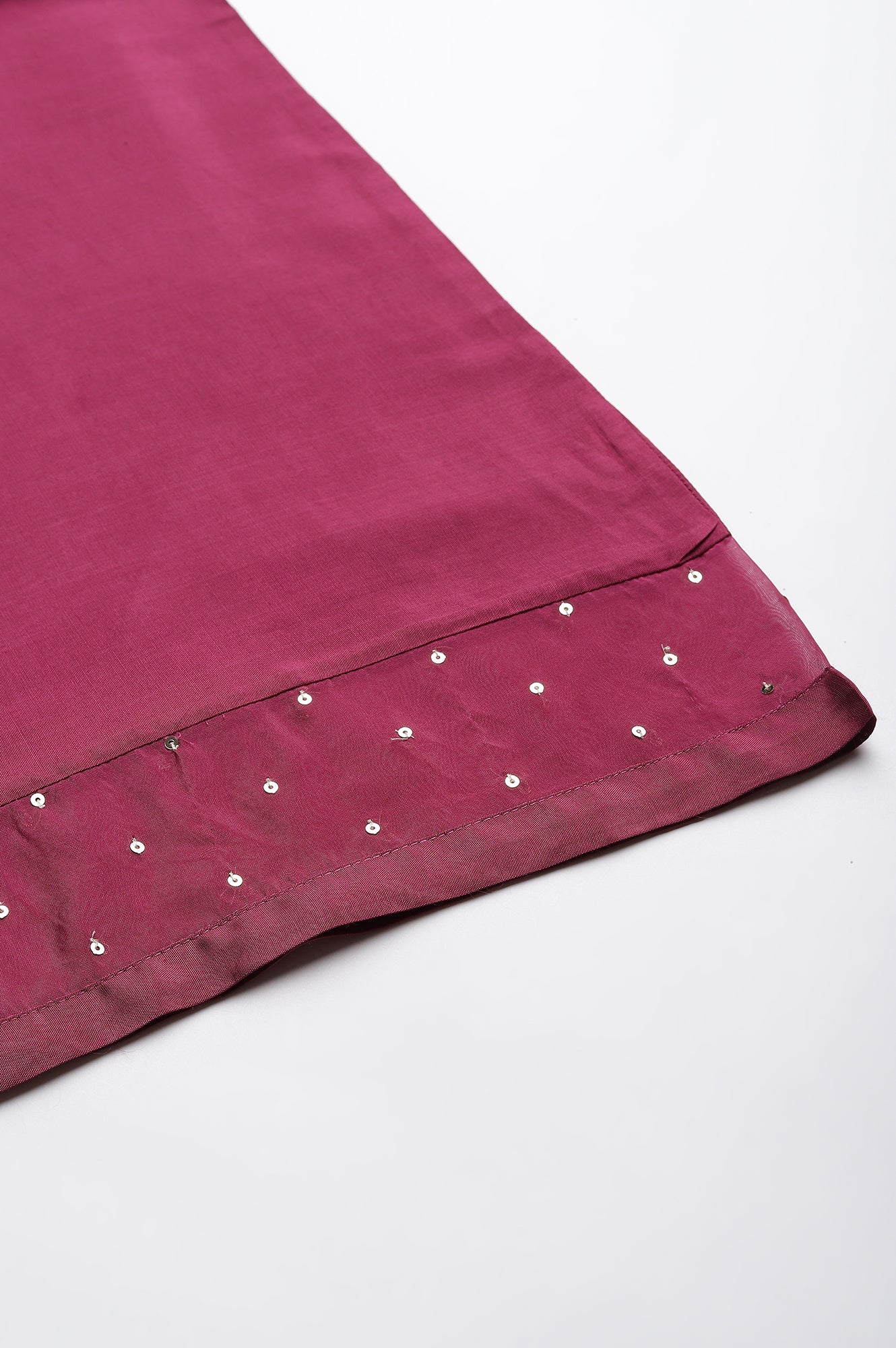 Purple Shantung Straight Parallel Pants - Image 8