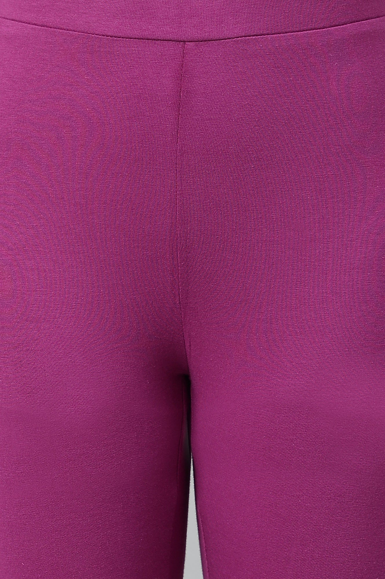 Purple Solid Knitted Women Tights - Image 8
