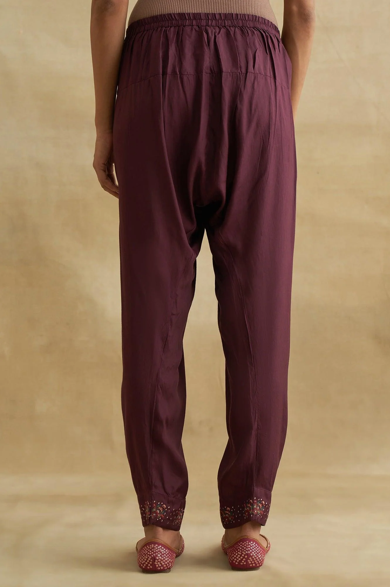 Purple Solid Salwar - Image 2
