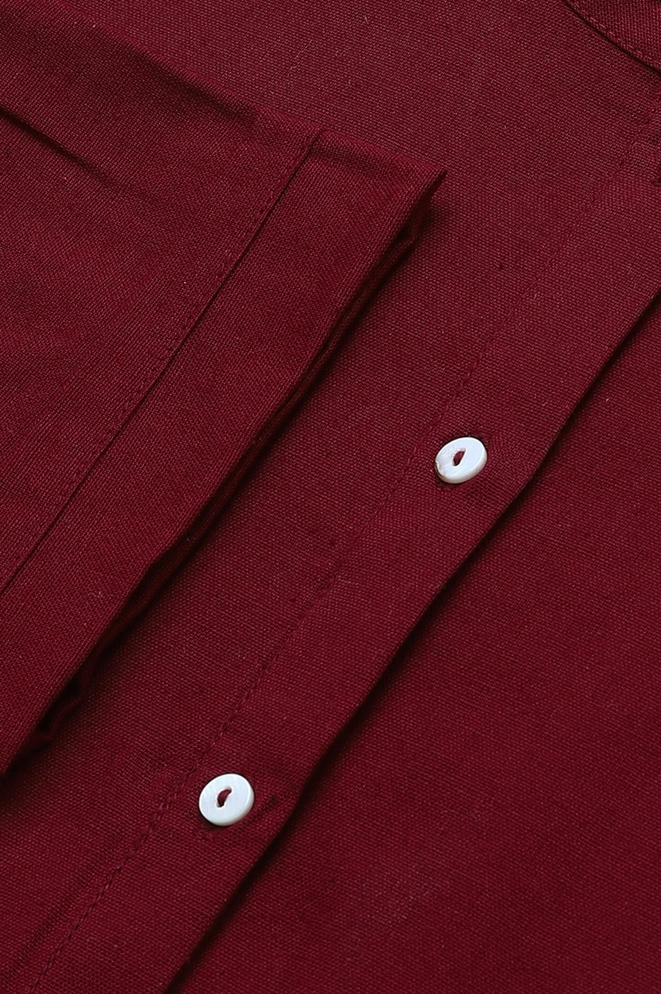 Red Half Placket Shirt kurta - Image 6