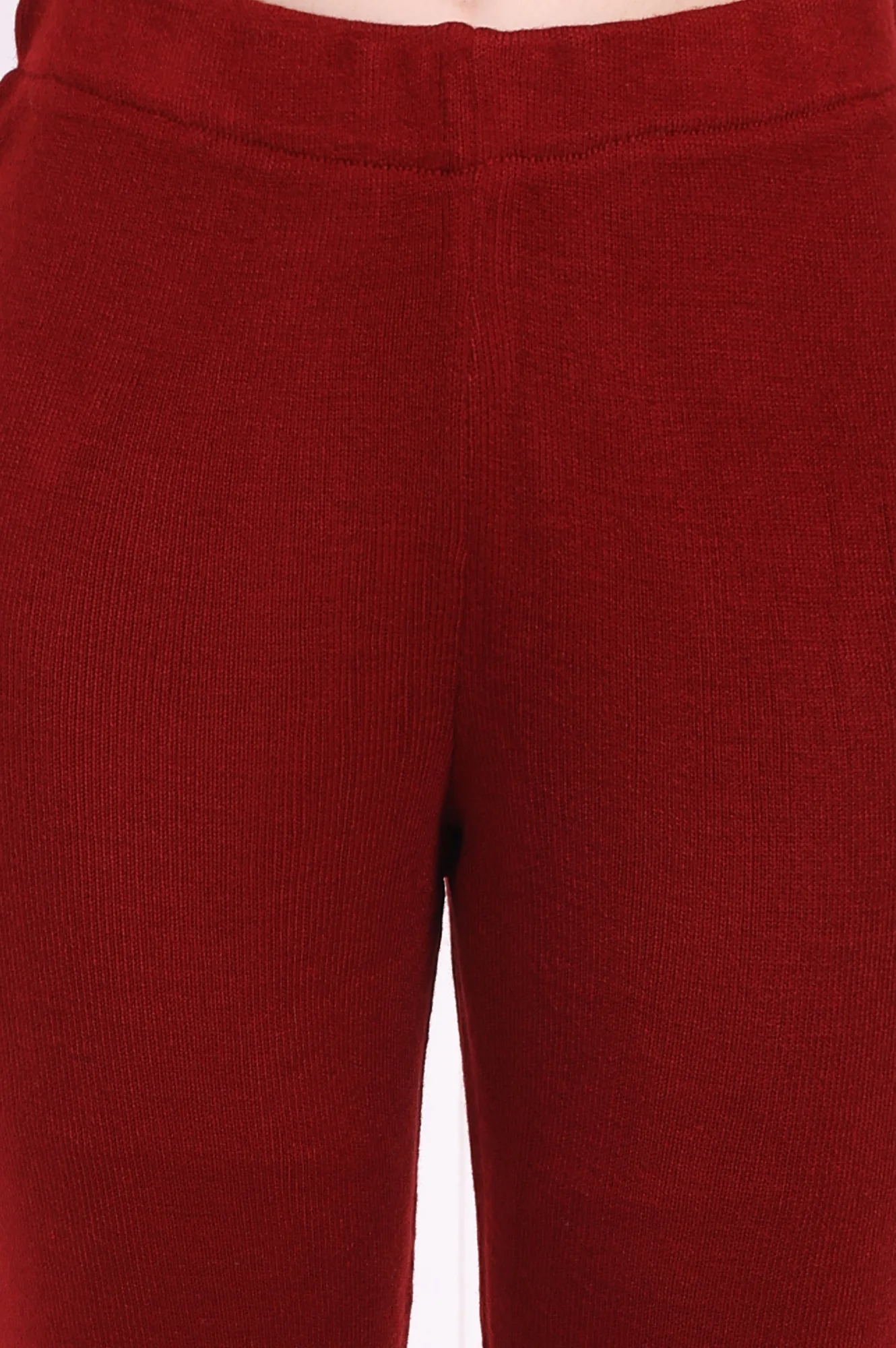 Red Solid Acrylic Legging for Winter - Image 6