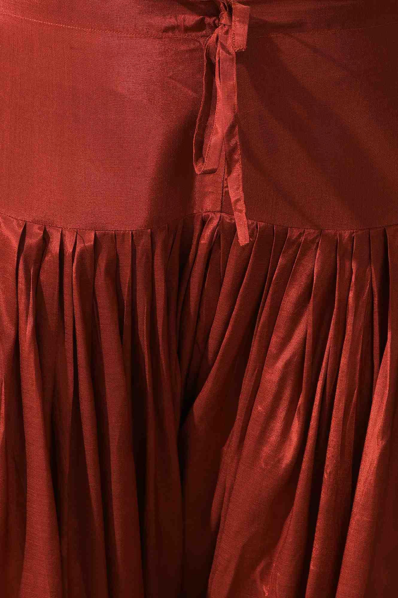 Red Solid Salwar - Image 6