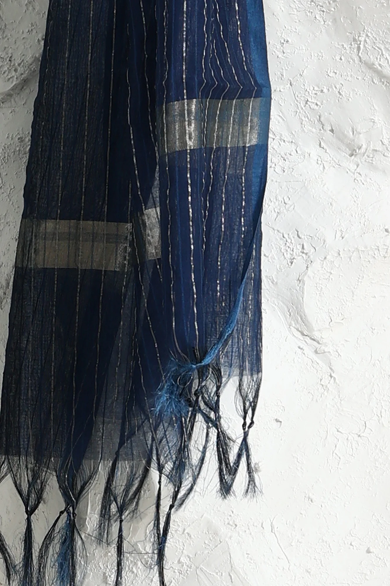 Royal Blue Foil Floral Printed Vicuna Crepe Straight Kurta And Pants Set With Dupatta - Image 10
