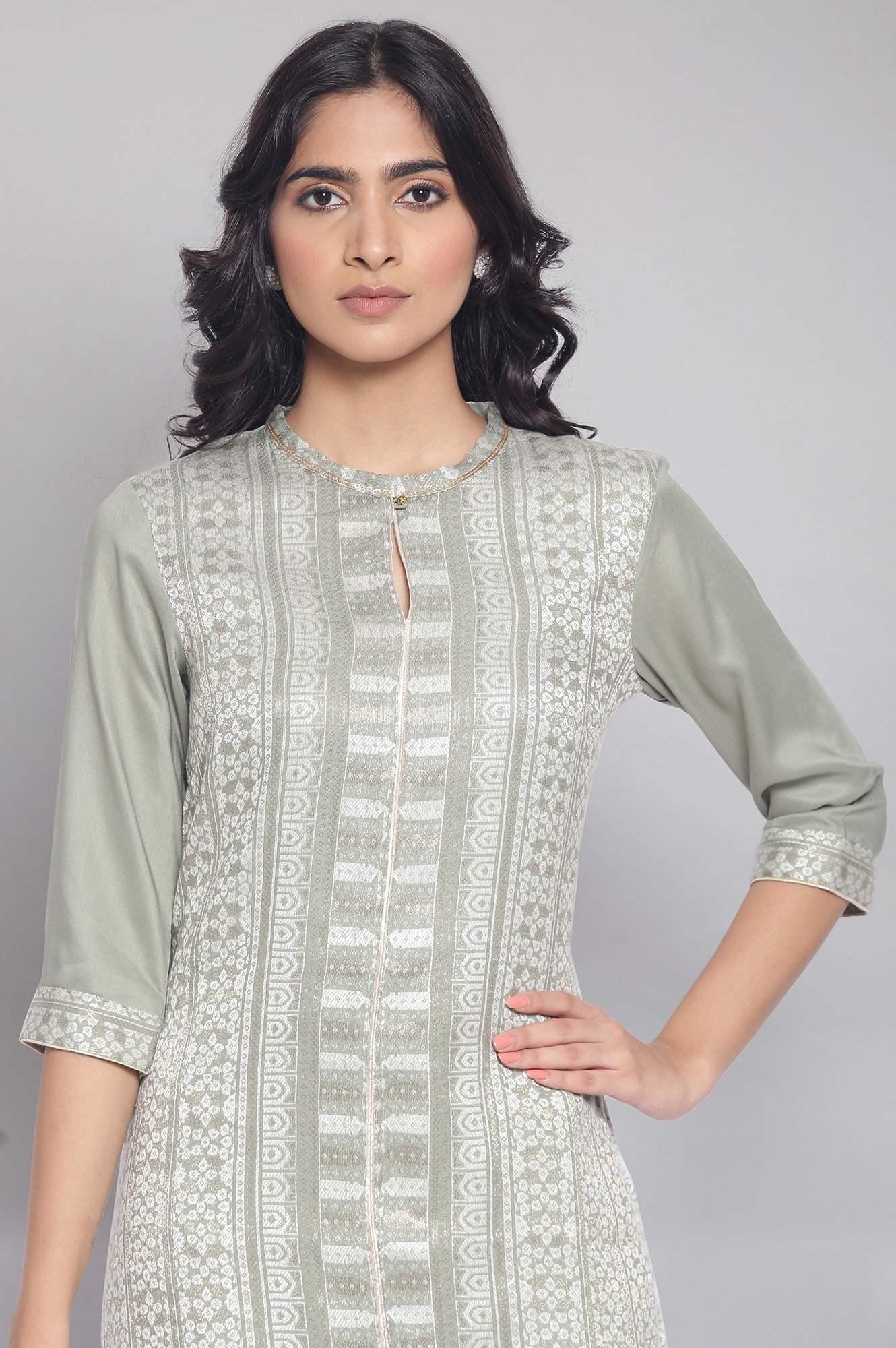 Sage Green Dobby kurta - Image 5