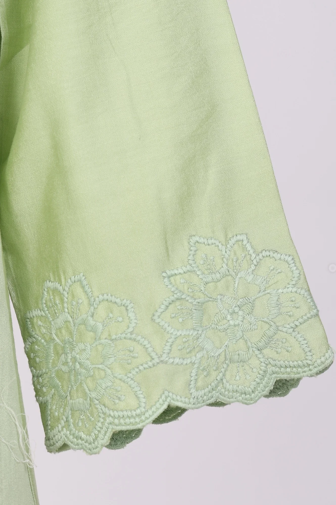 Sea Green Thread Embroidered Straight Kurta - Image 7
