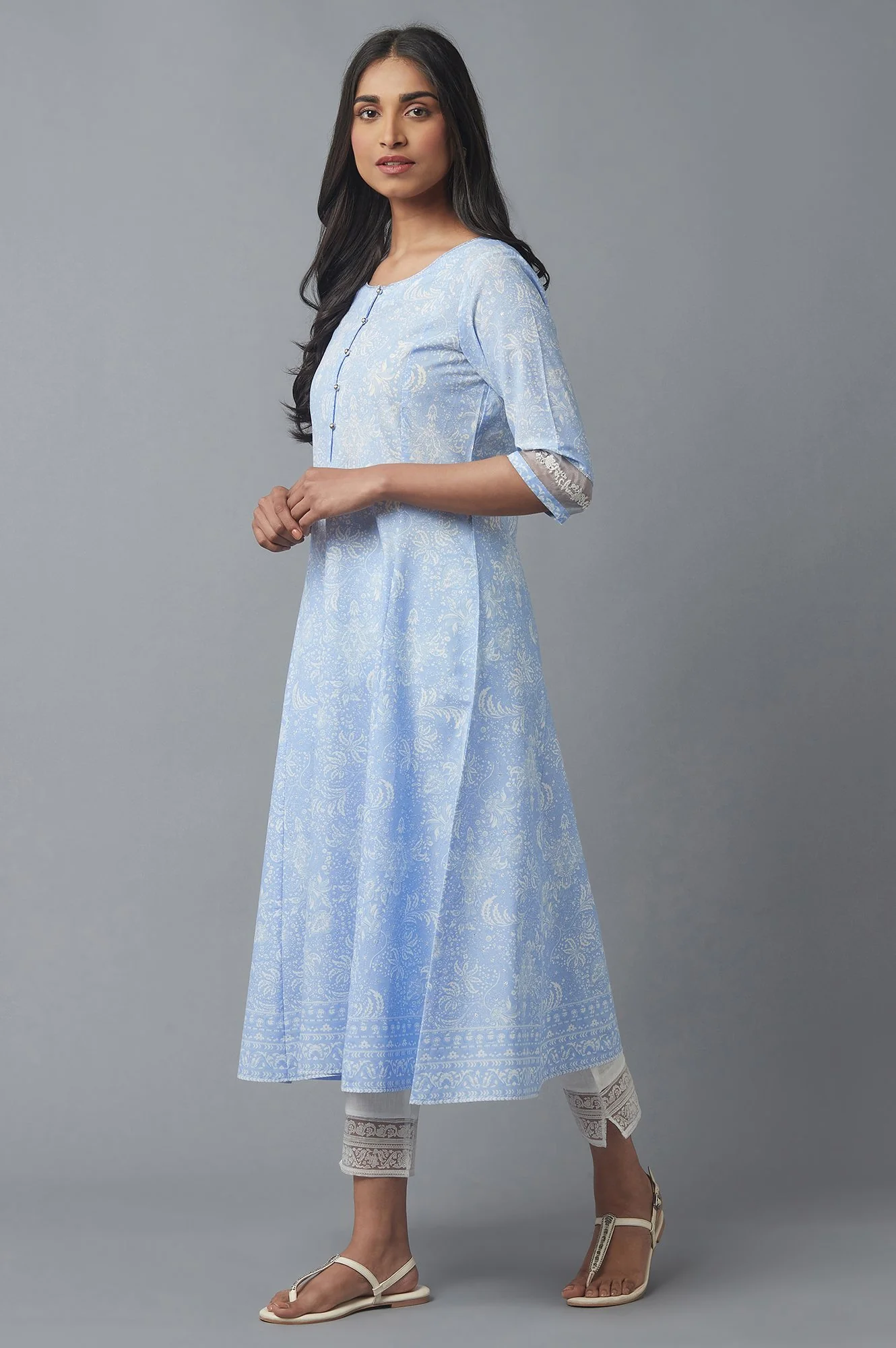 Skyway Blue Printed kurta - Image 3