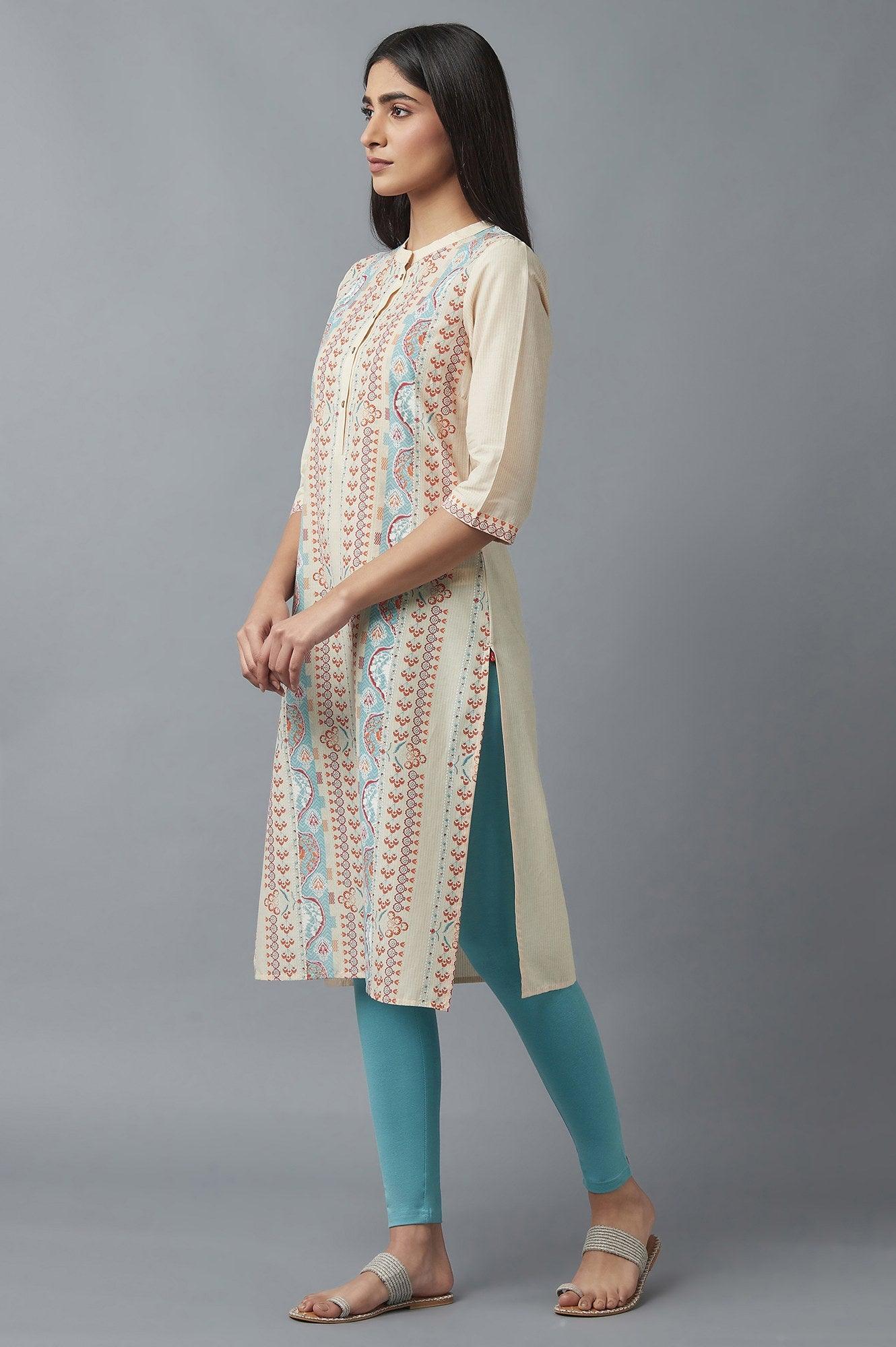 Soft Multicoloured Floral Print kurta - Image 3