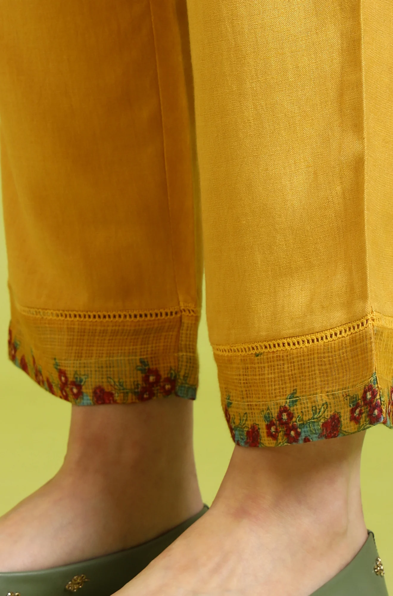 Solid A-line Rayon Kurta & Straight Pant with Dupatta Set - Image 10