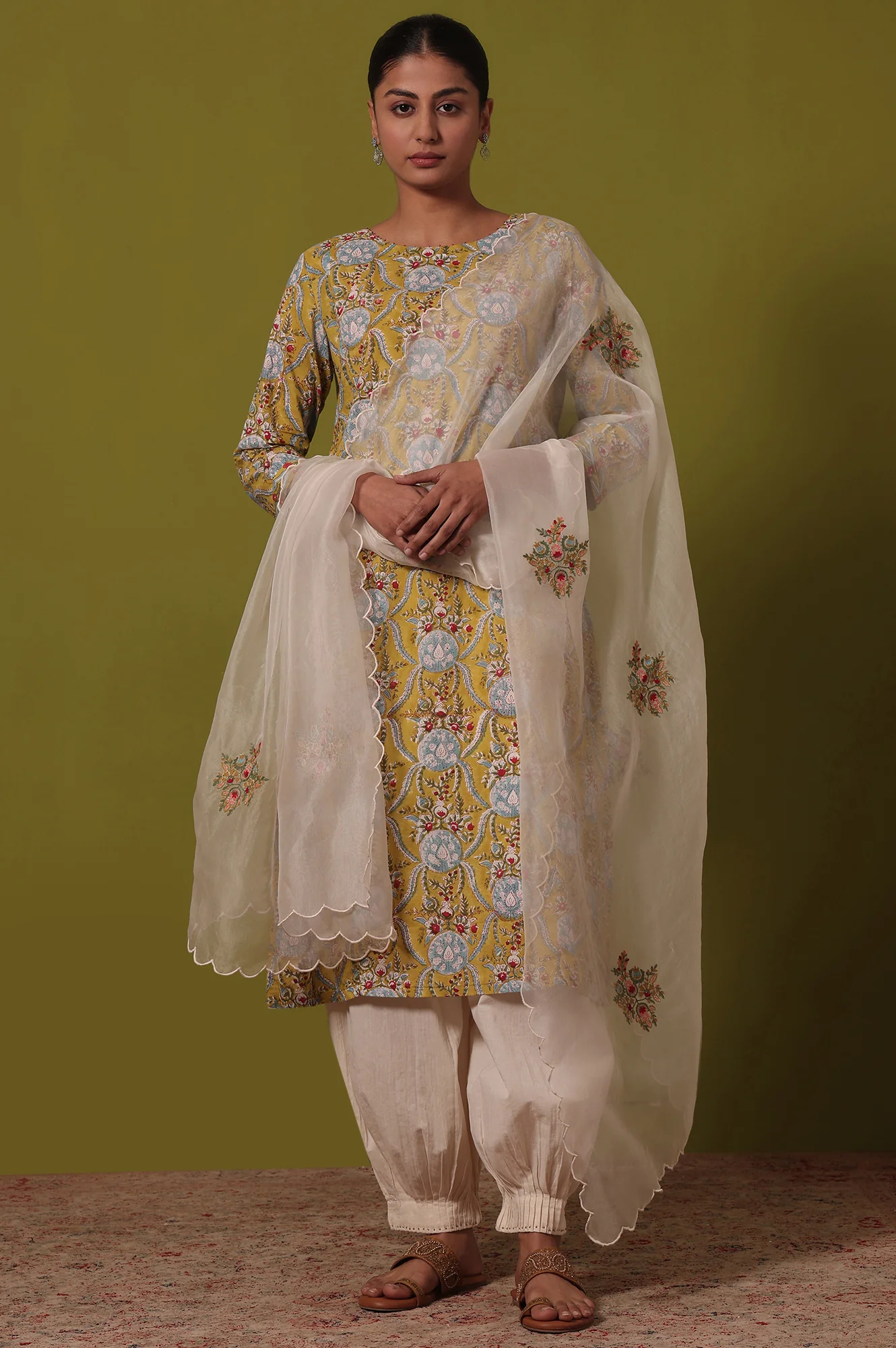 Solid Silk Dupatta - Image 2