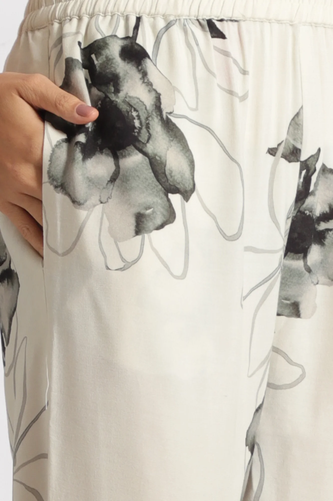 White and Black Embroidered Striped Cotton Crepe Kurta and Straight Pants and Dupatta Set - Image 9