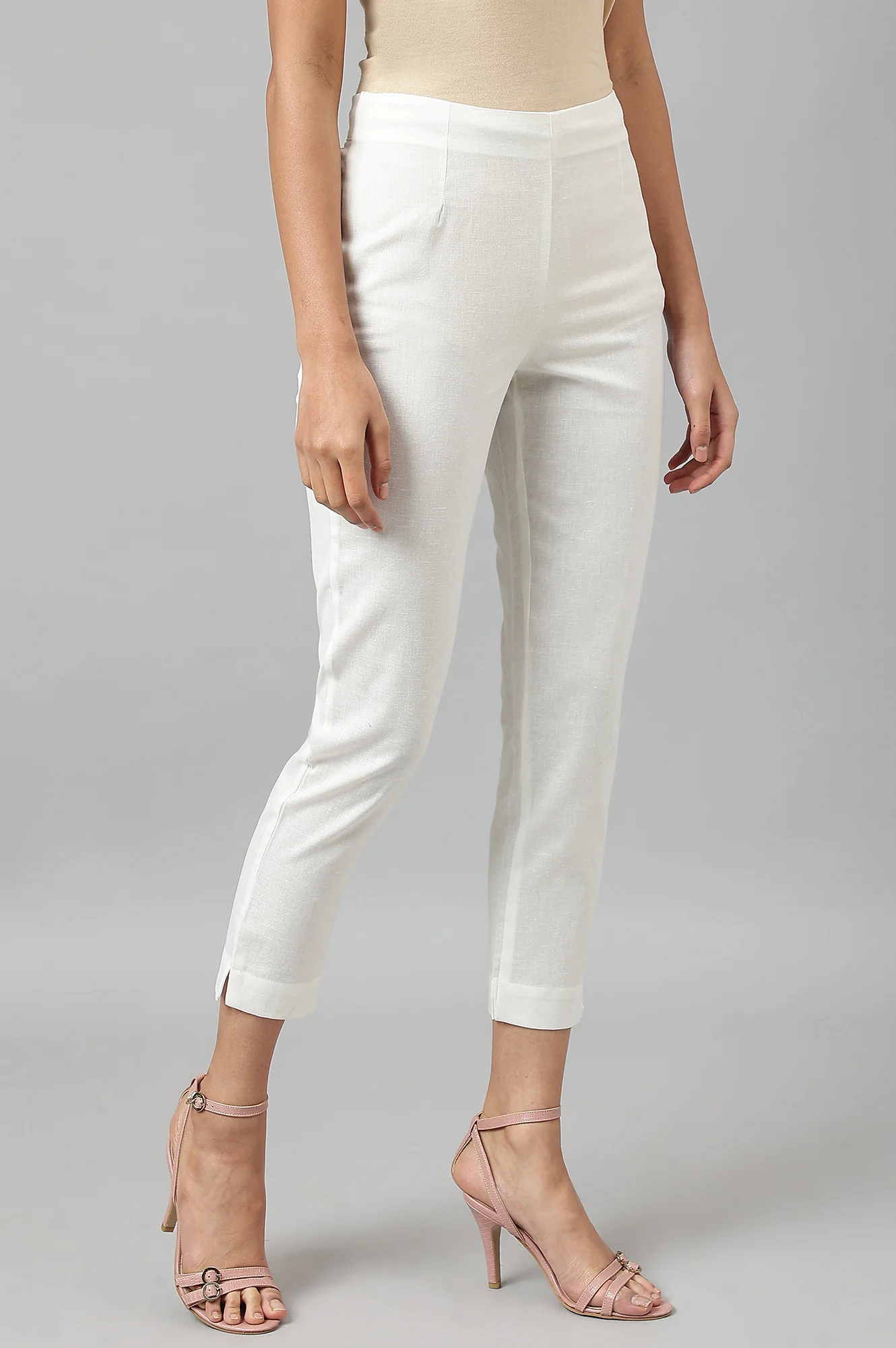 White Fitted Pants - Image 5